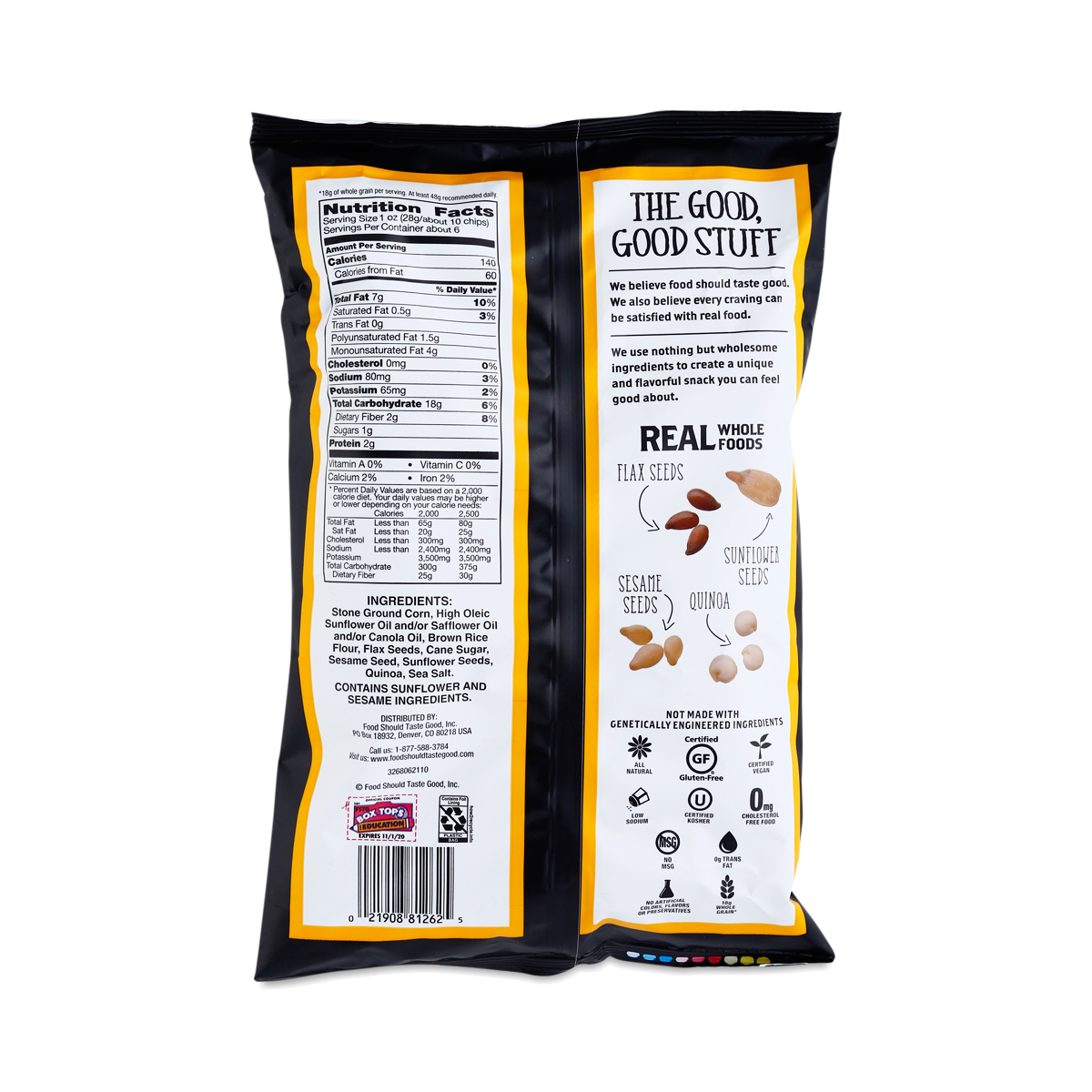 Multigrain Tortilla Chips by Food Should Taste Good Thrive Market
