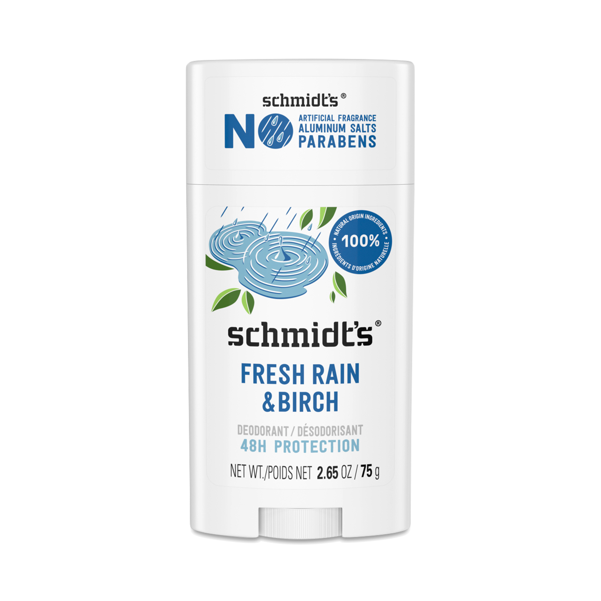 Schmidts Deodorant Stick Fresh Rain  Birch 265 oz stick