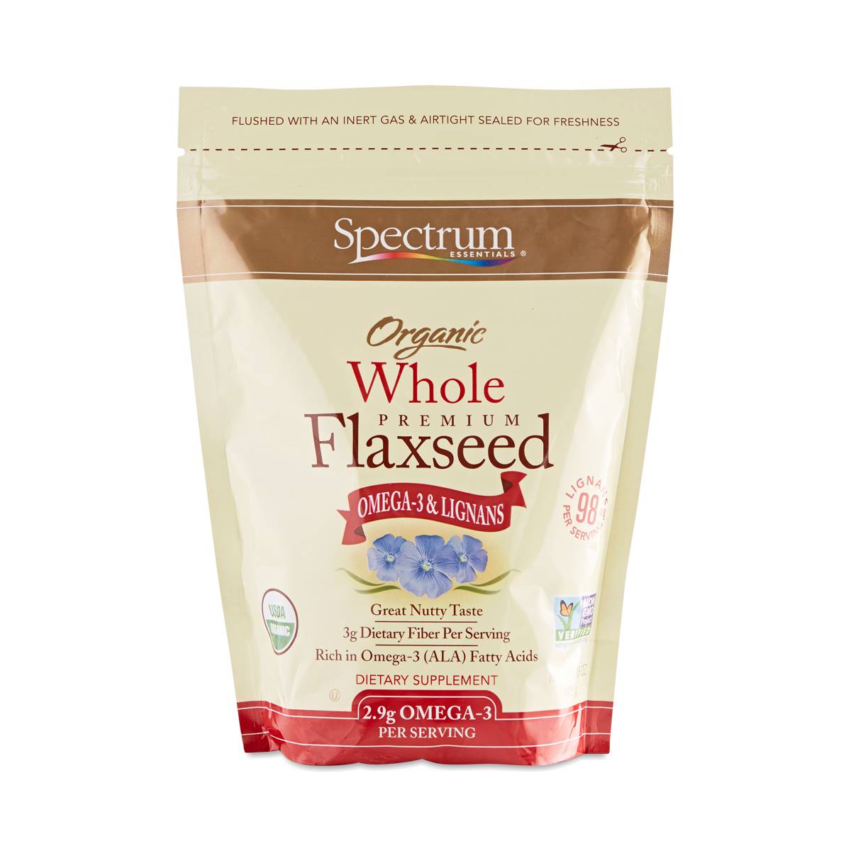 Organic Whole Flaxseed by Spectrum Essentials Thrive Market