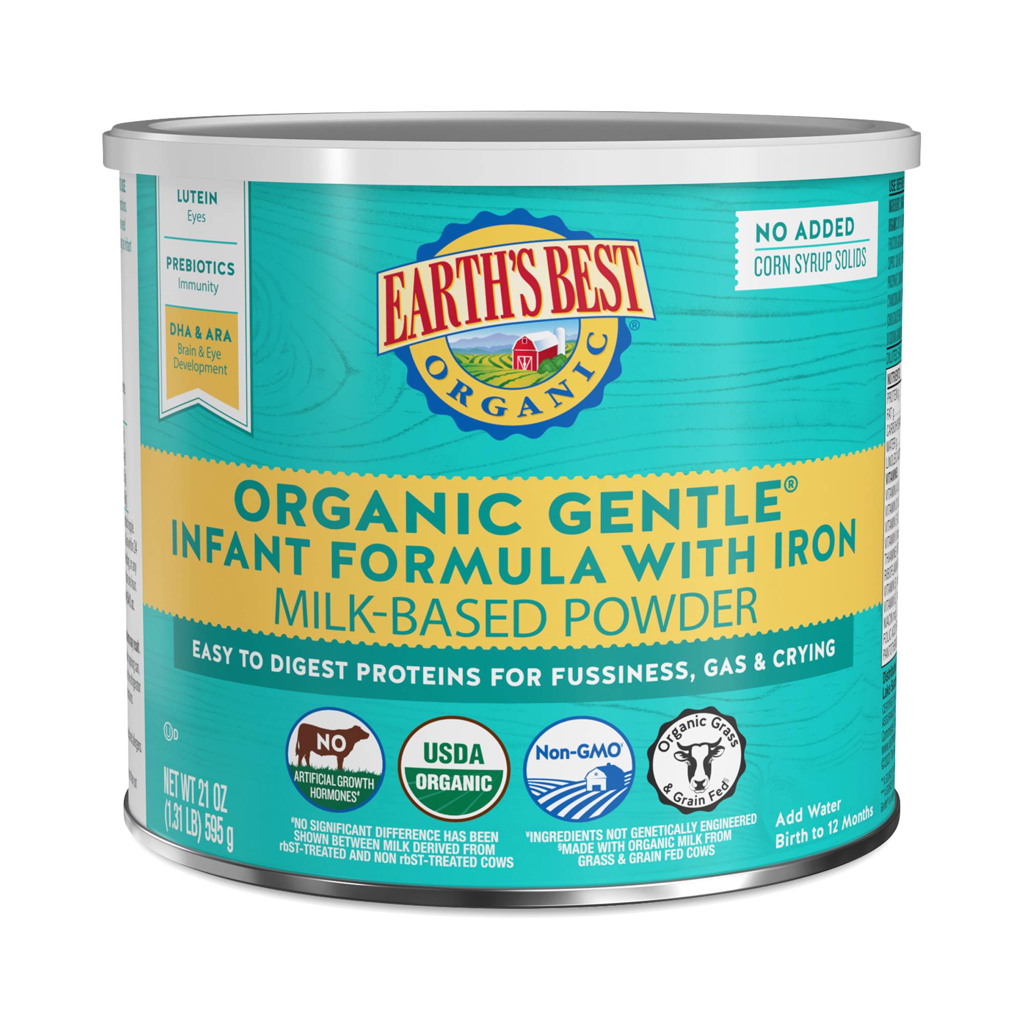 Organic Gentle® Infant Formula with Iron