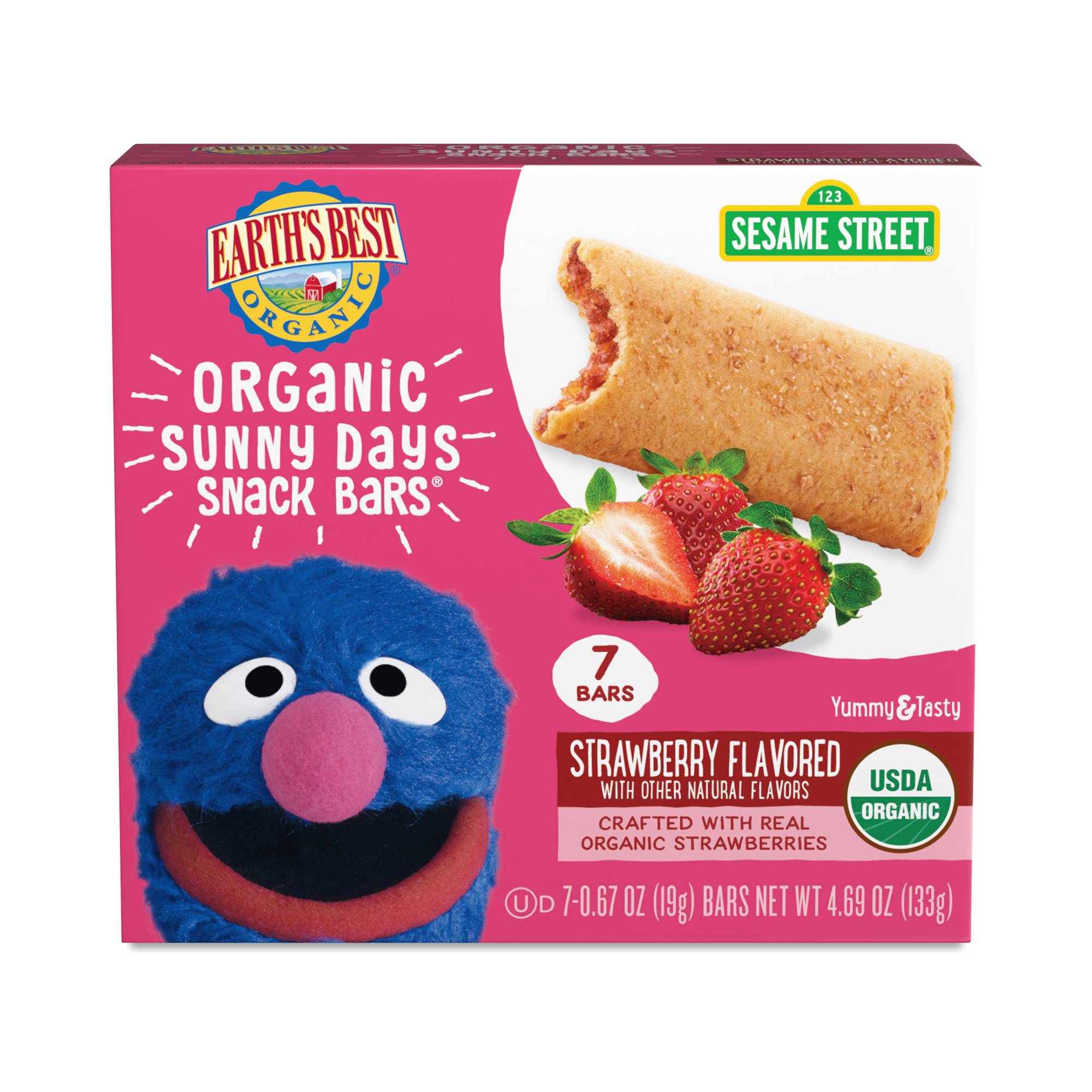 Organic Sunny Days Snack Bars, Strawberry