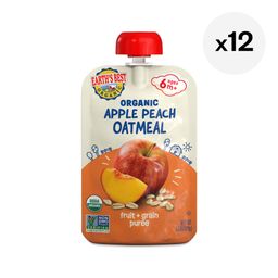 Organic Baby Food, Apple Peach Oatmeal