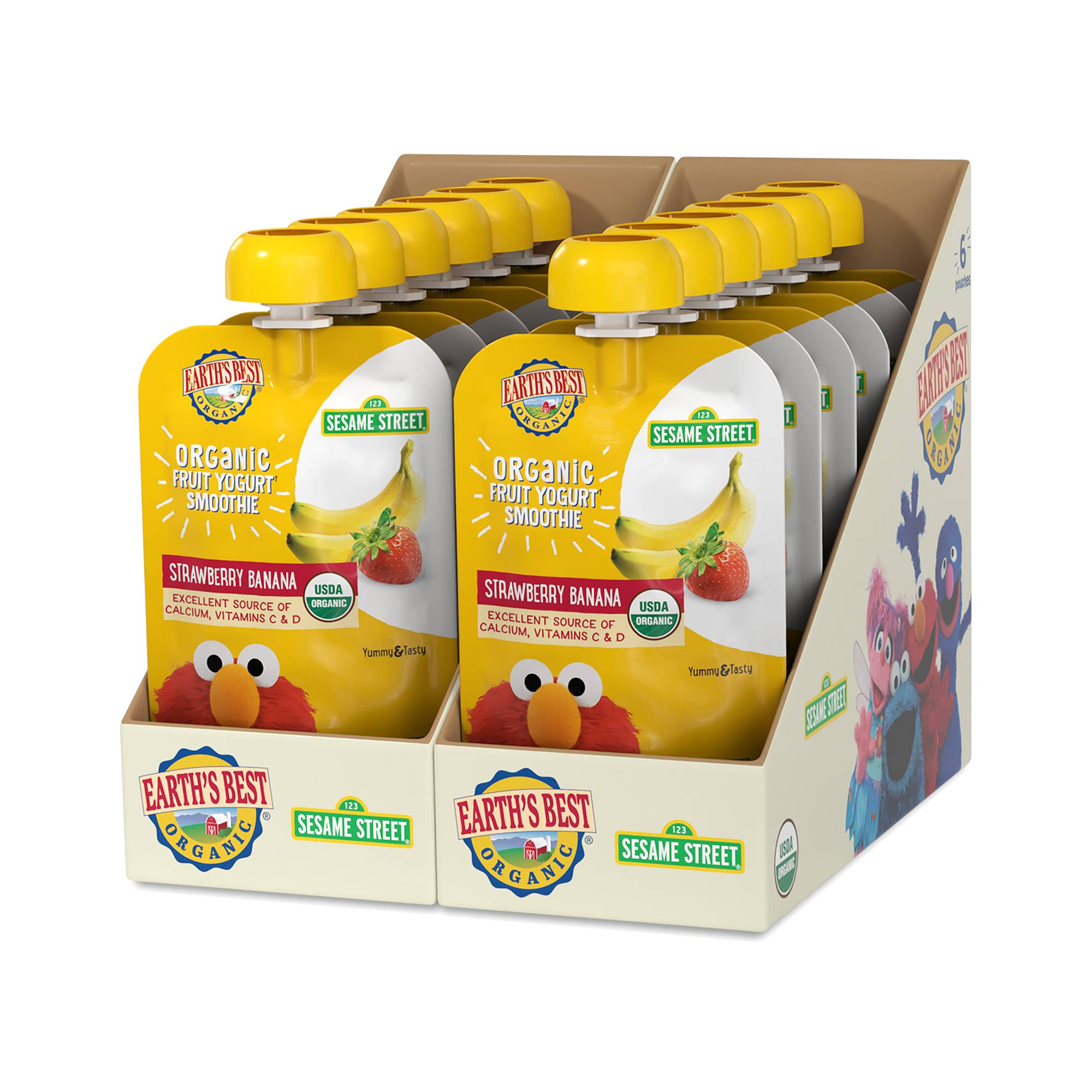 Organic Fruit Yogurt Smoothie, Strawberry Banana