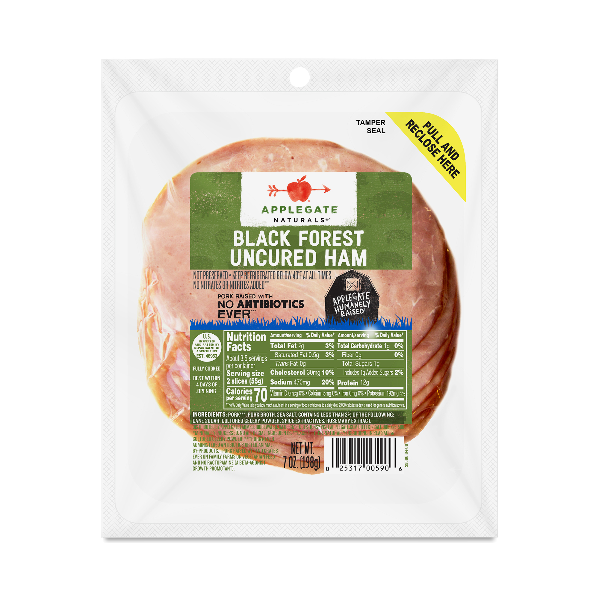 Applegate Uncured Ham, Black Forest Thrive Market