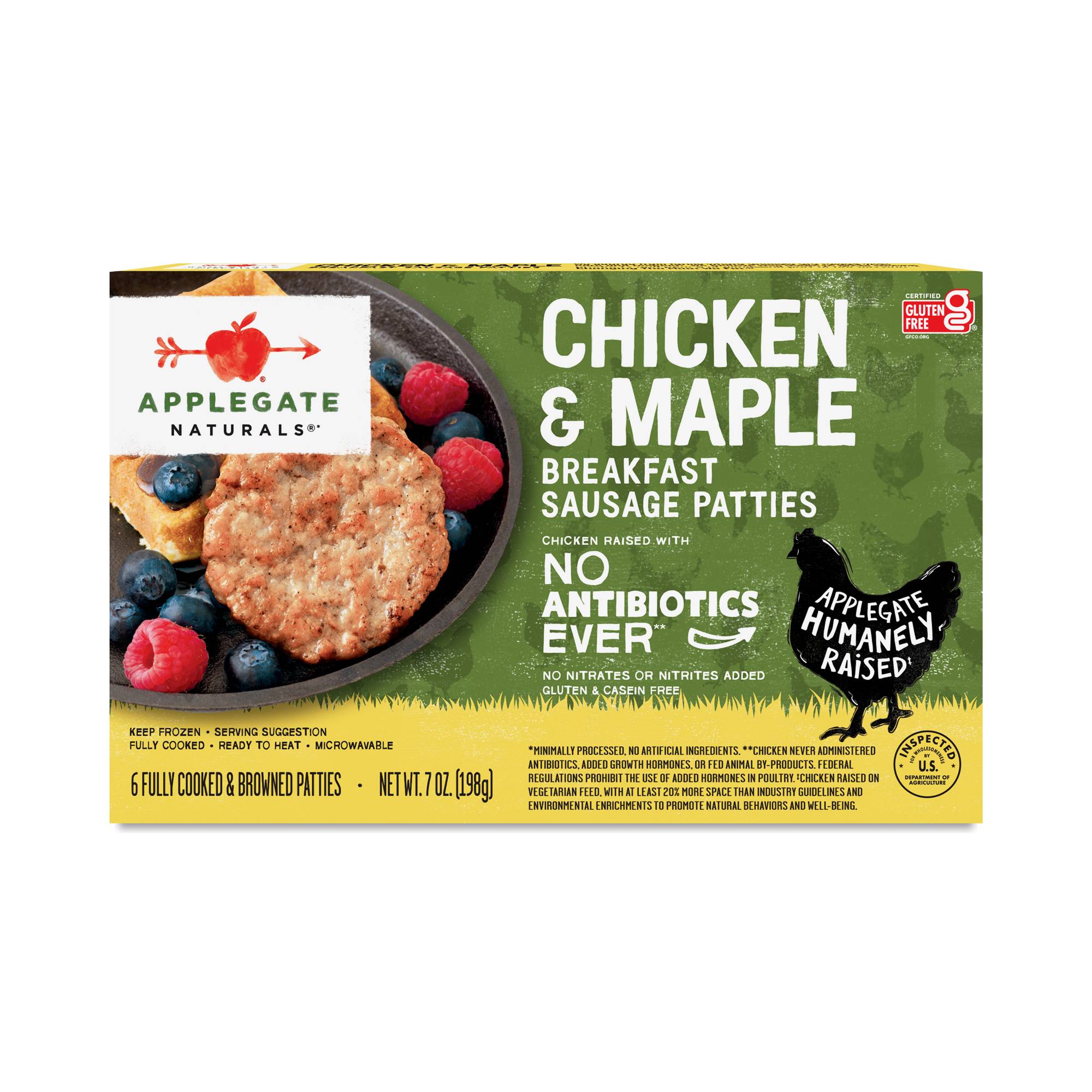 Breakfast Sausage Patties, Chicken & Maple