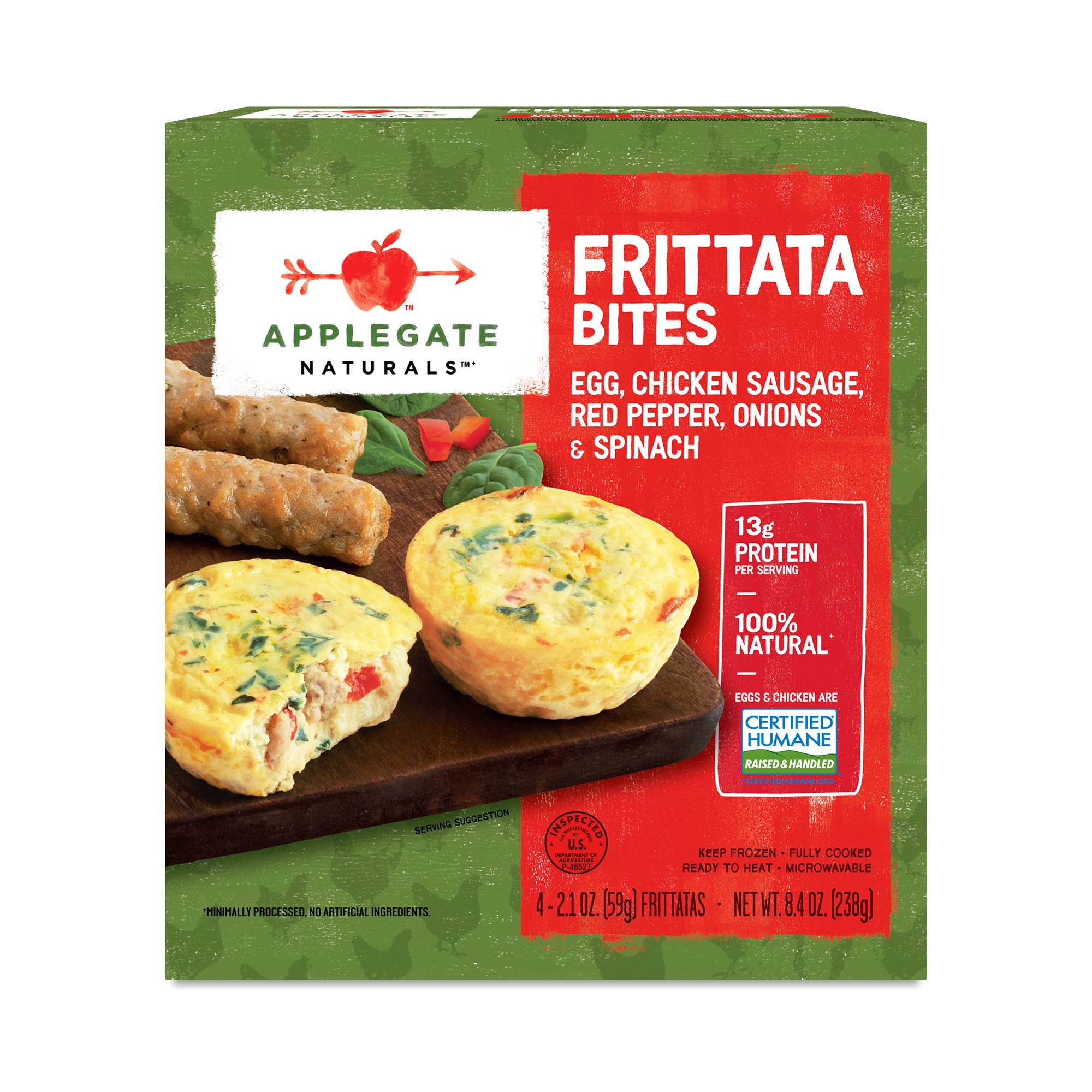 Frittata Bites, Egg, Chicken Sausage, Red Pepper, Onions & Spinach
