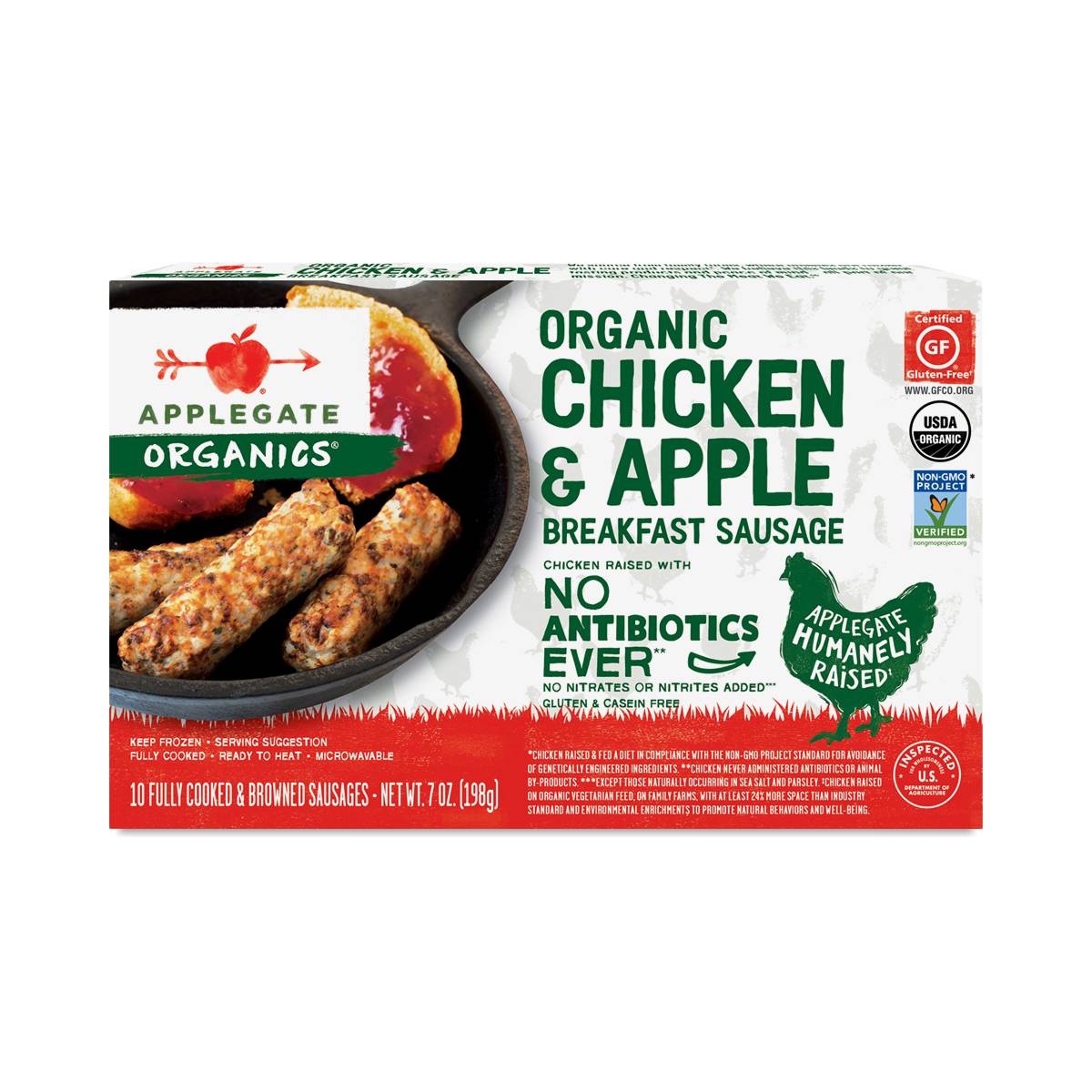 Organic Breakfast Sausage, Chicken & Apple