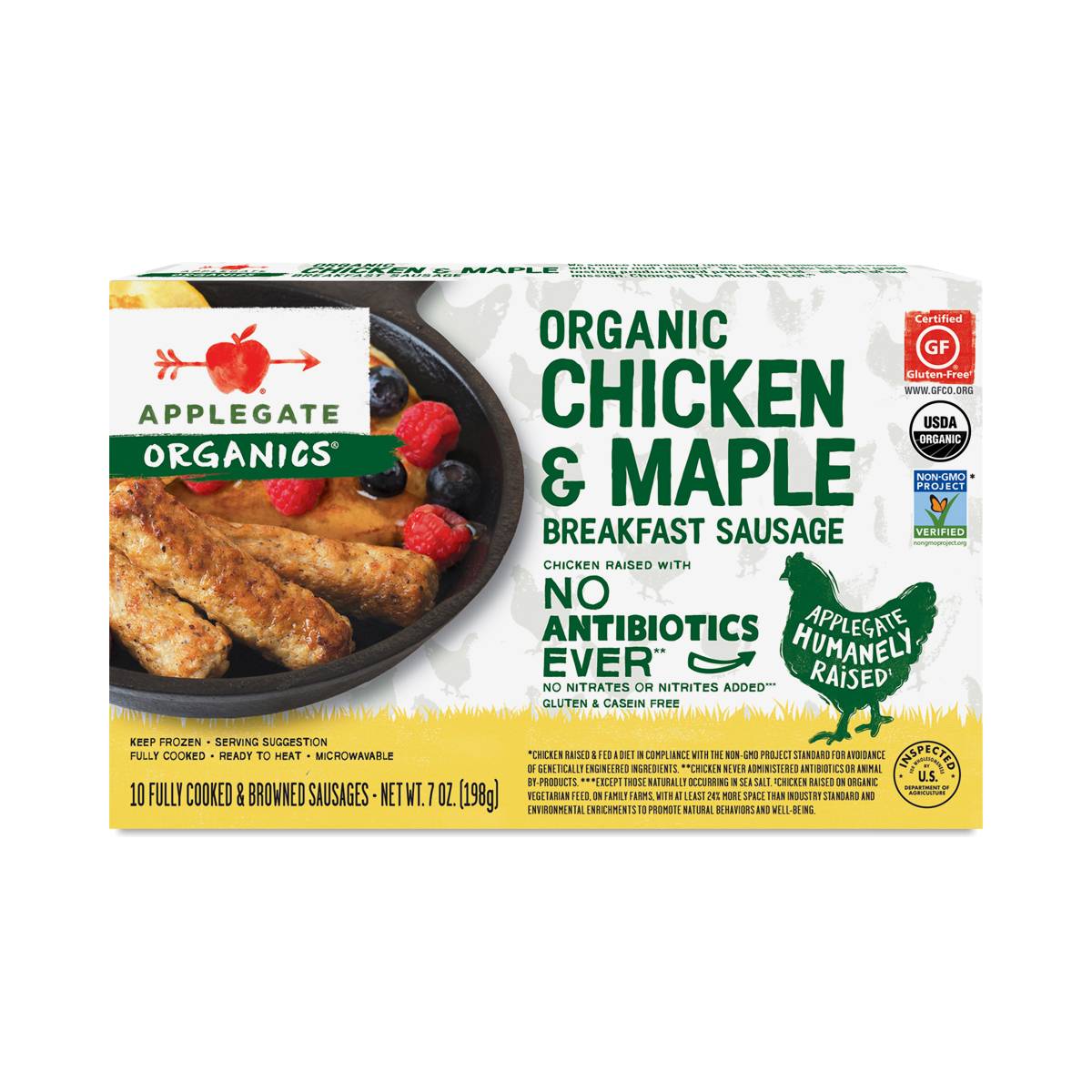 Organic Breakfast Sausage, Chicken & Maple