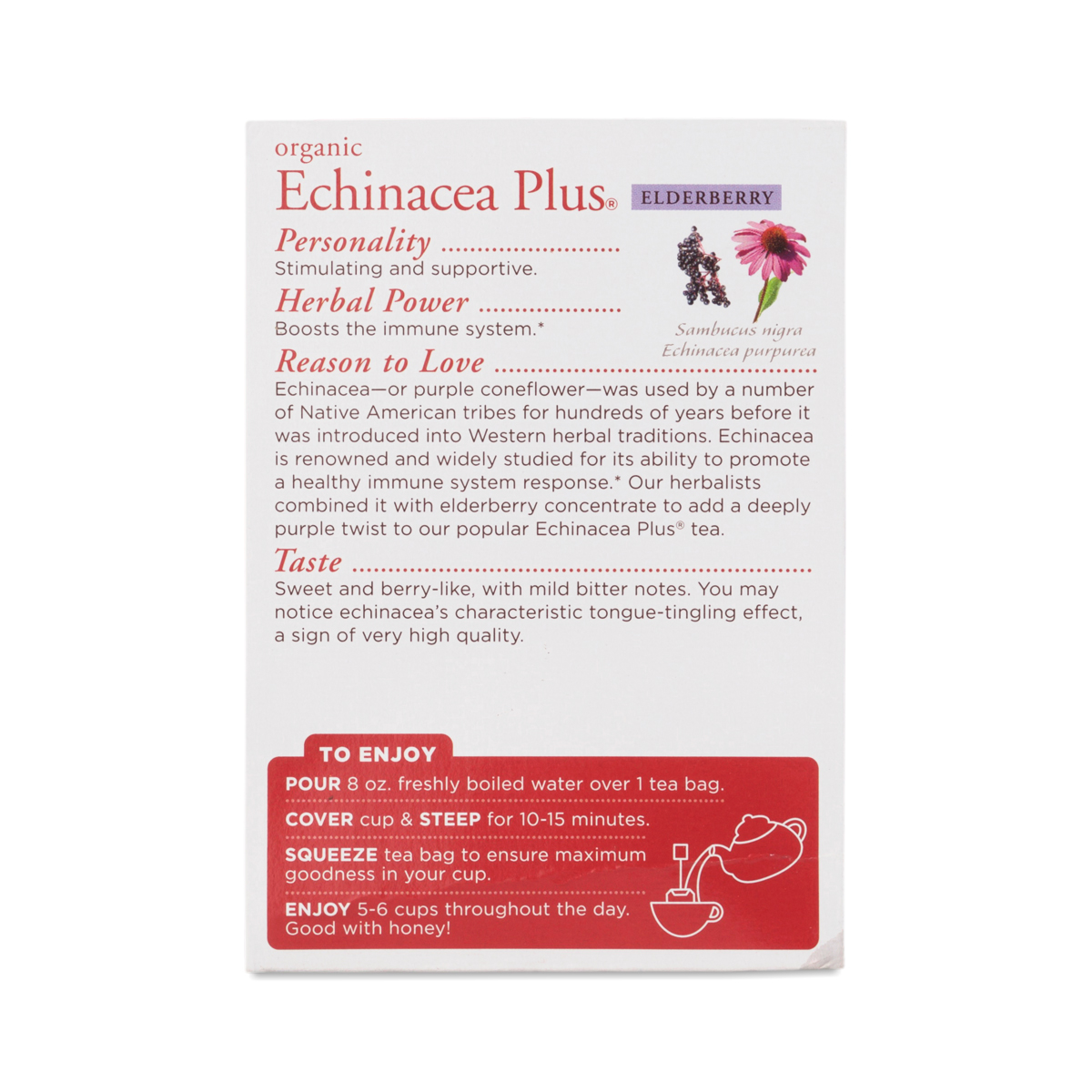 Echinacea + Elderberry Herbal Tea Thrive Market