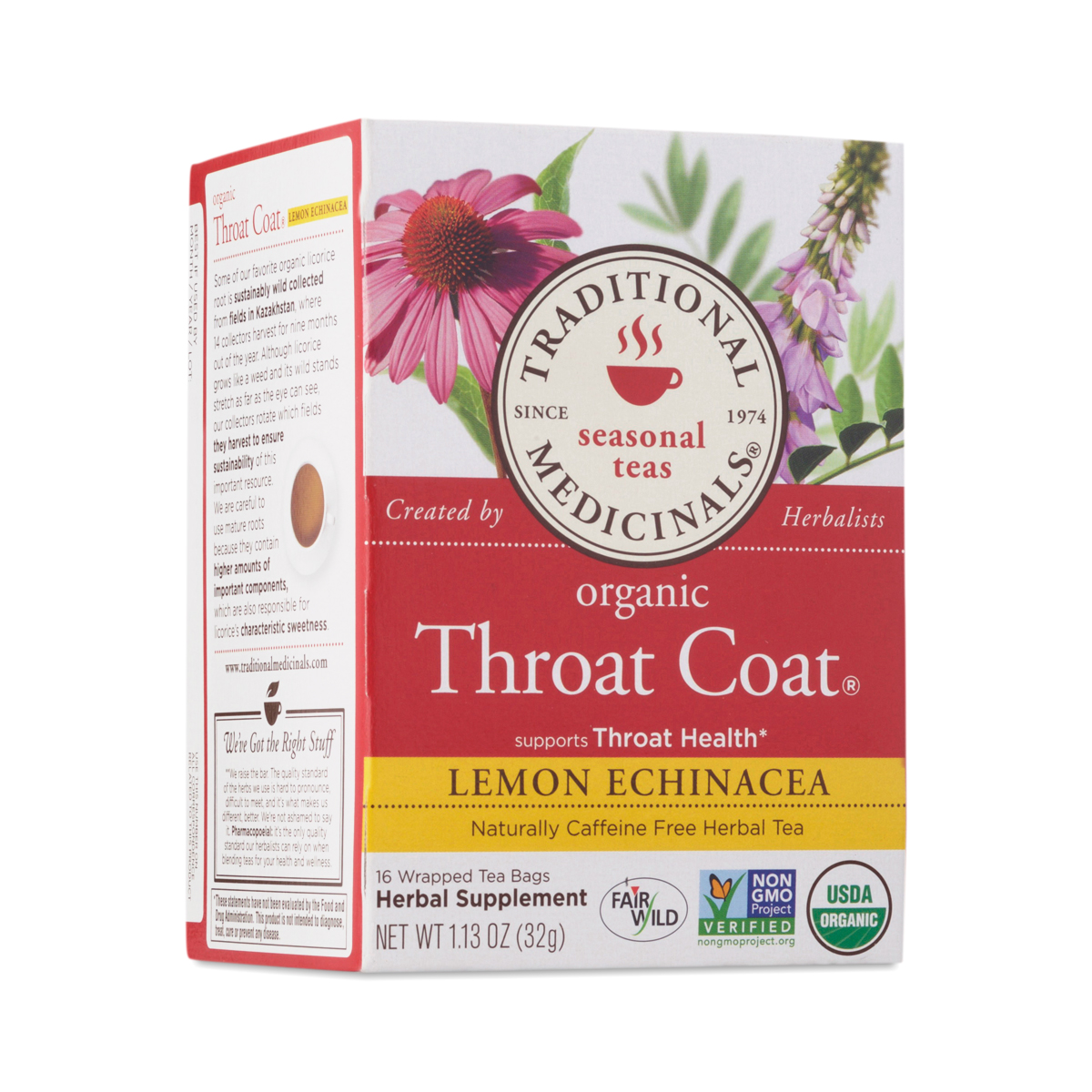 Throat Coat Lemon Echinacea Herbal Tea Thrive Market