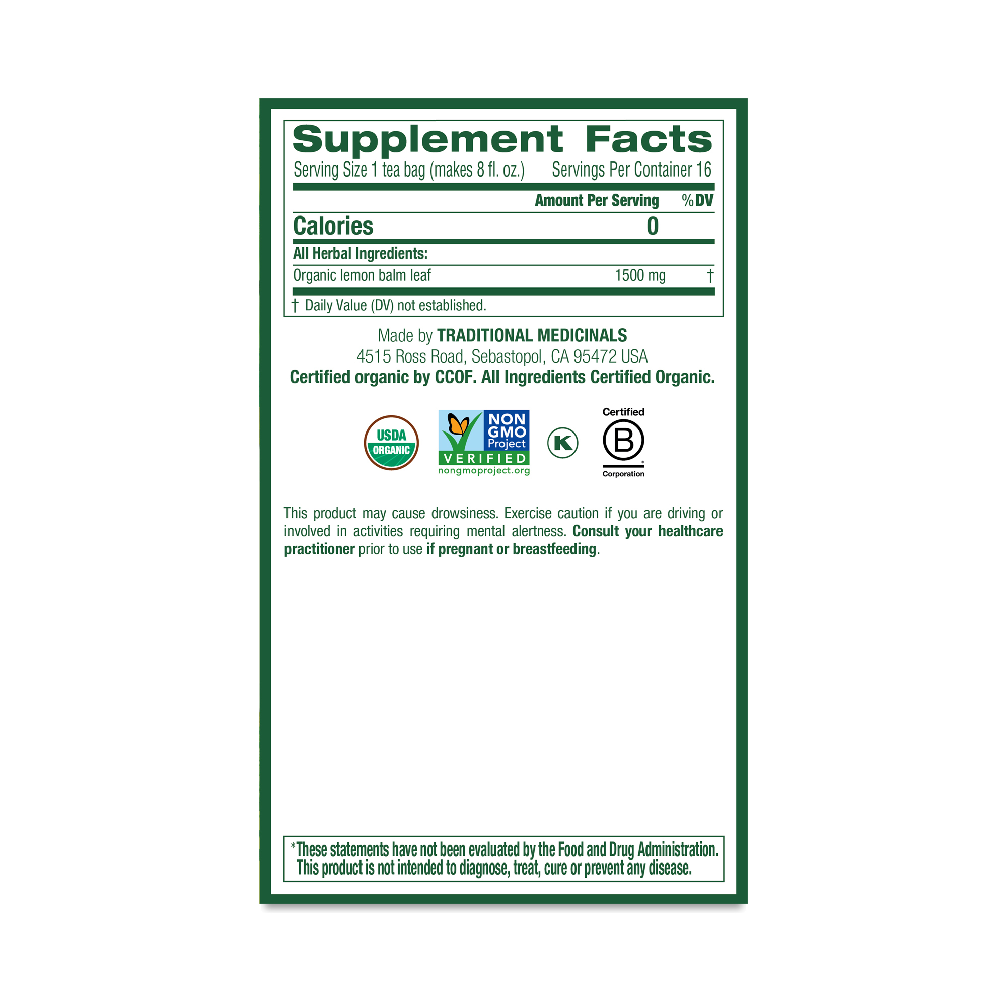 Salus Haus Lemon Balm Herb Tea | Buy Online In Ireland | Natural Health Store - Foto 10