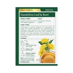 Organic Dandelion Leaf & Root Tea