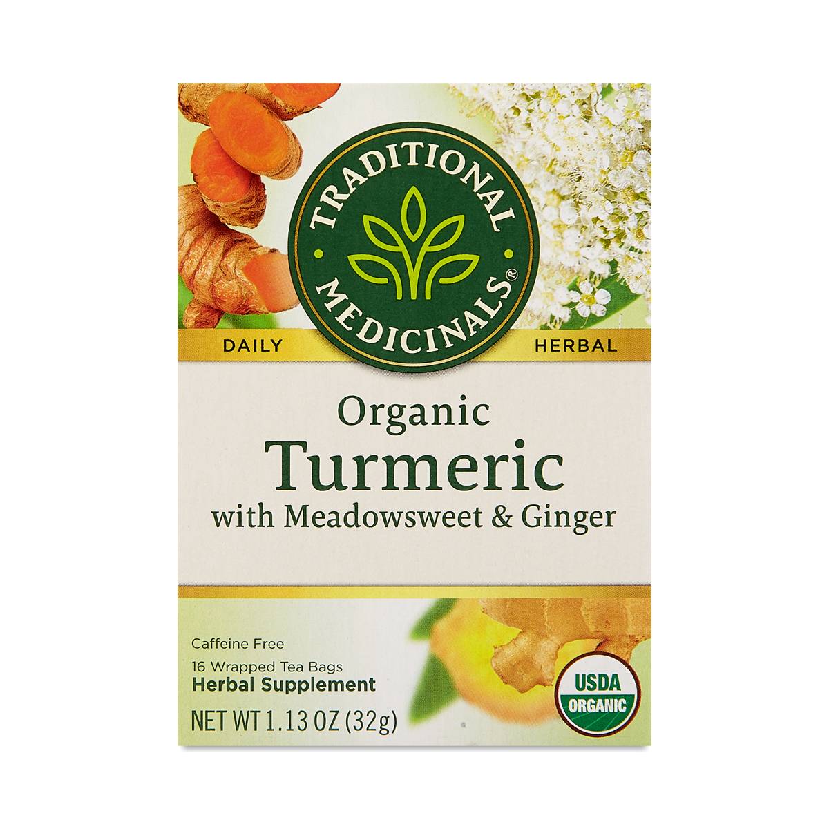 Organic Turmeric with Meadowsweet & Ginger Tea Thrive Market