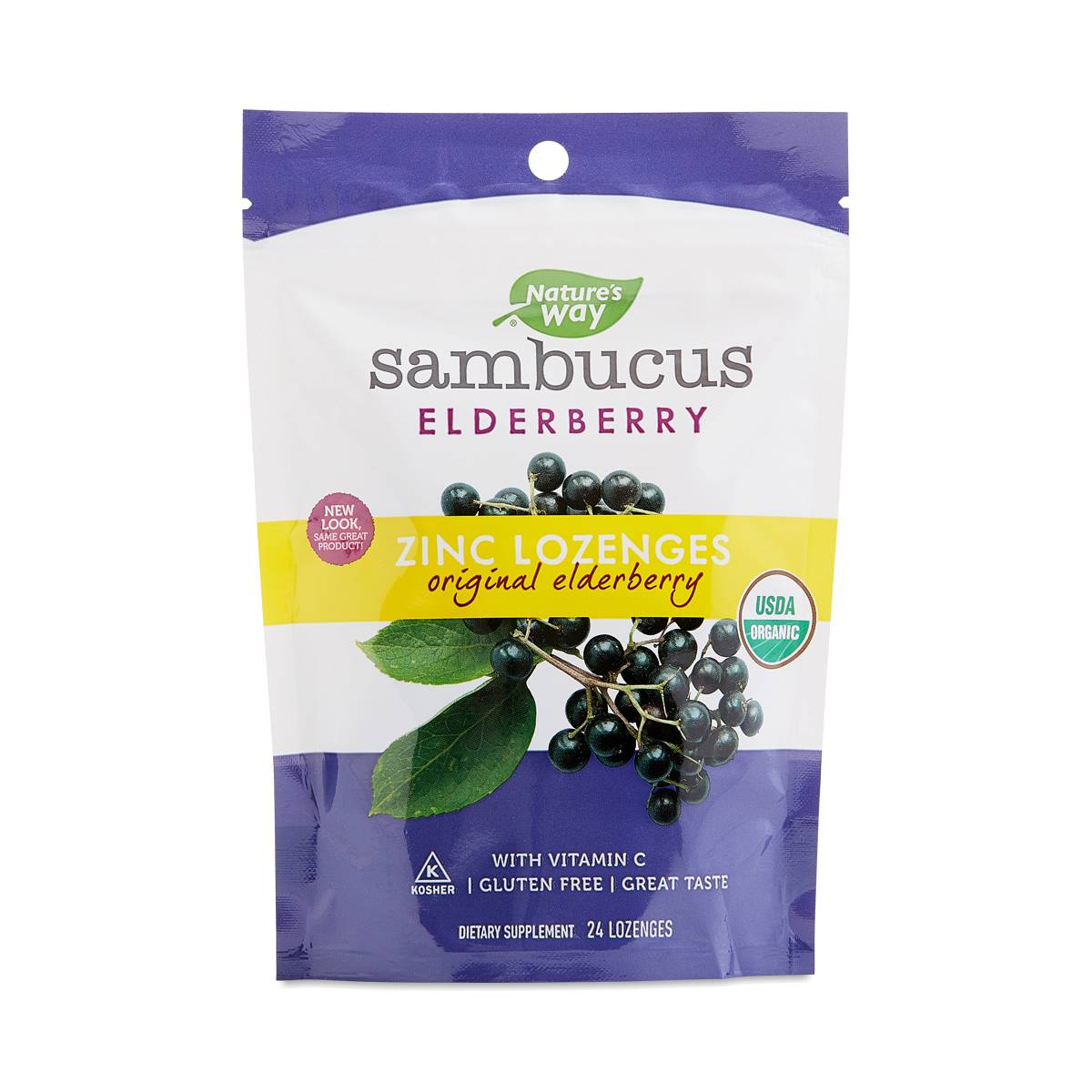Organic Sambucus Zinc Lozenges by Nature’s Way Thrive Market