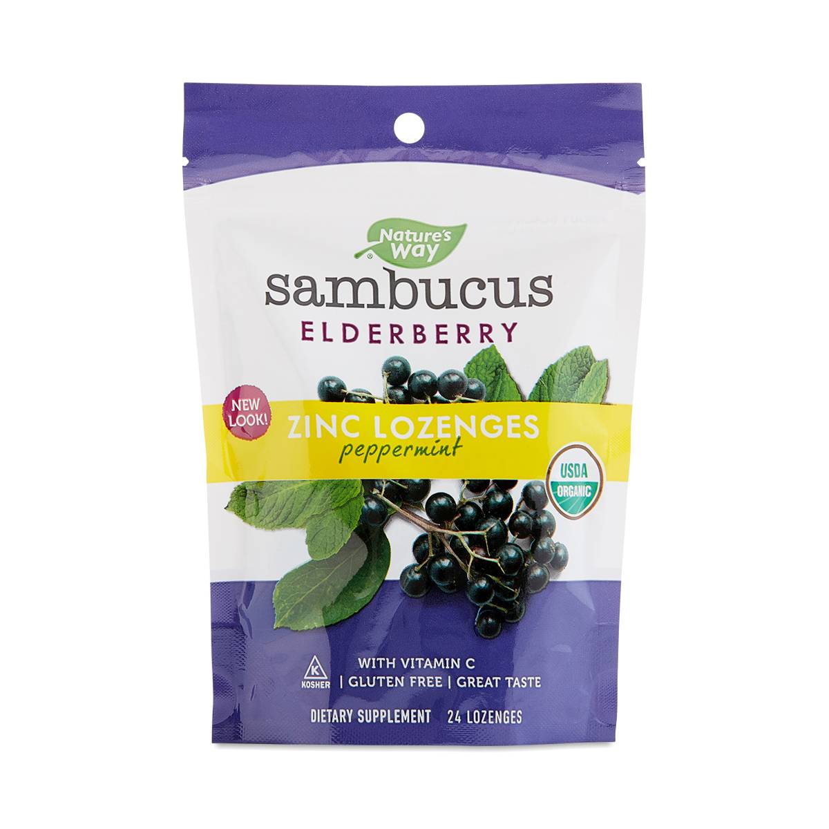 Nature's Way Sambucus Zinc Lozenges, Peppermint Thrive Market