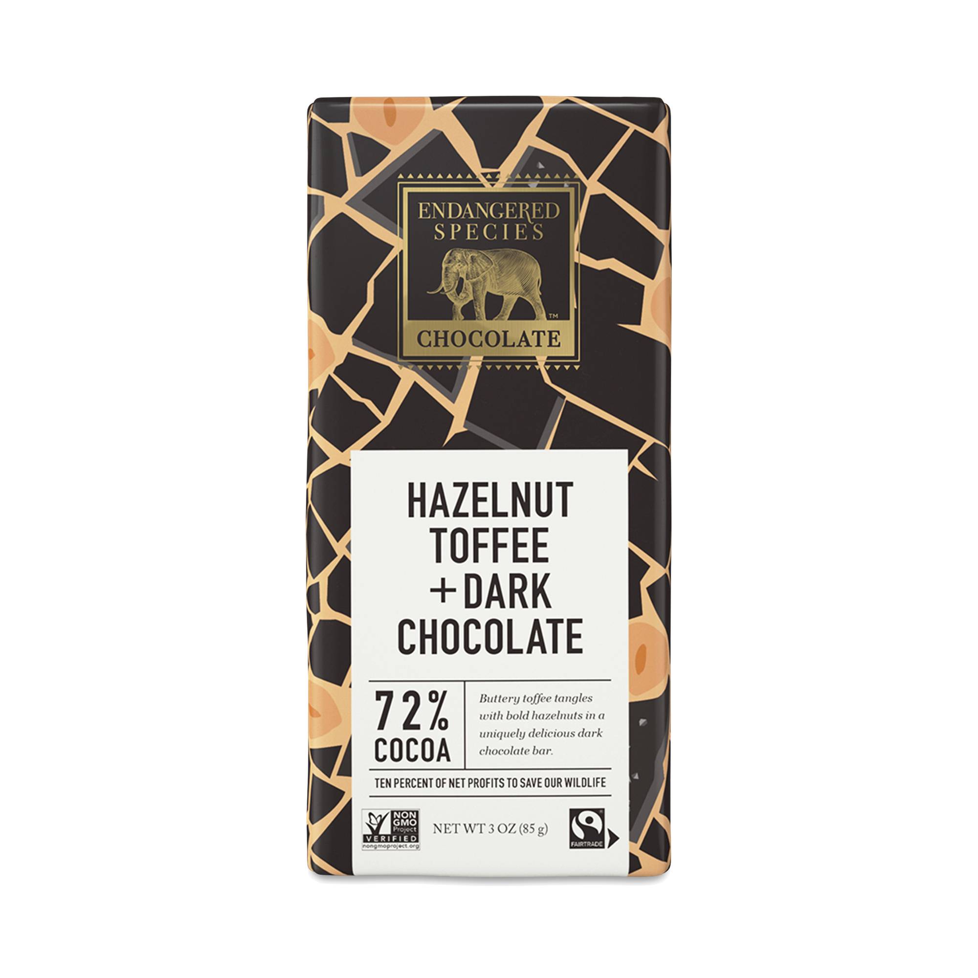 Chocolate Bar, Hazelnut Toffee & 72% Dark Chocolate