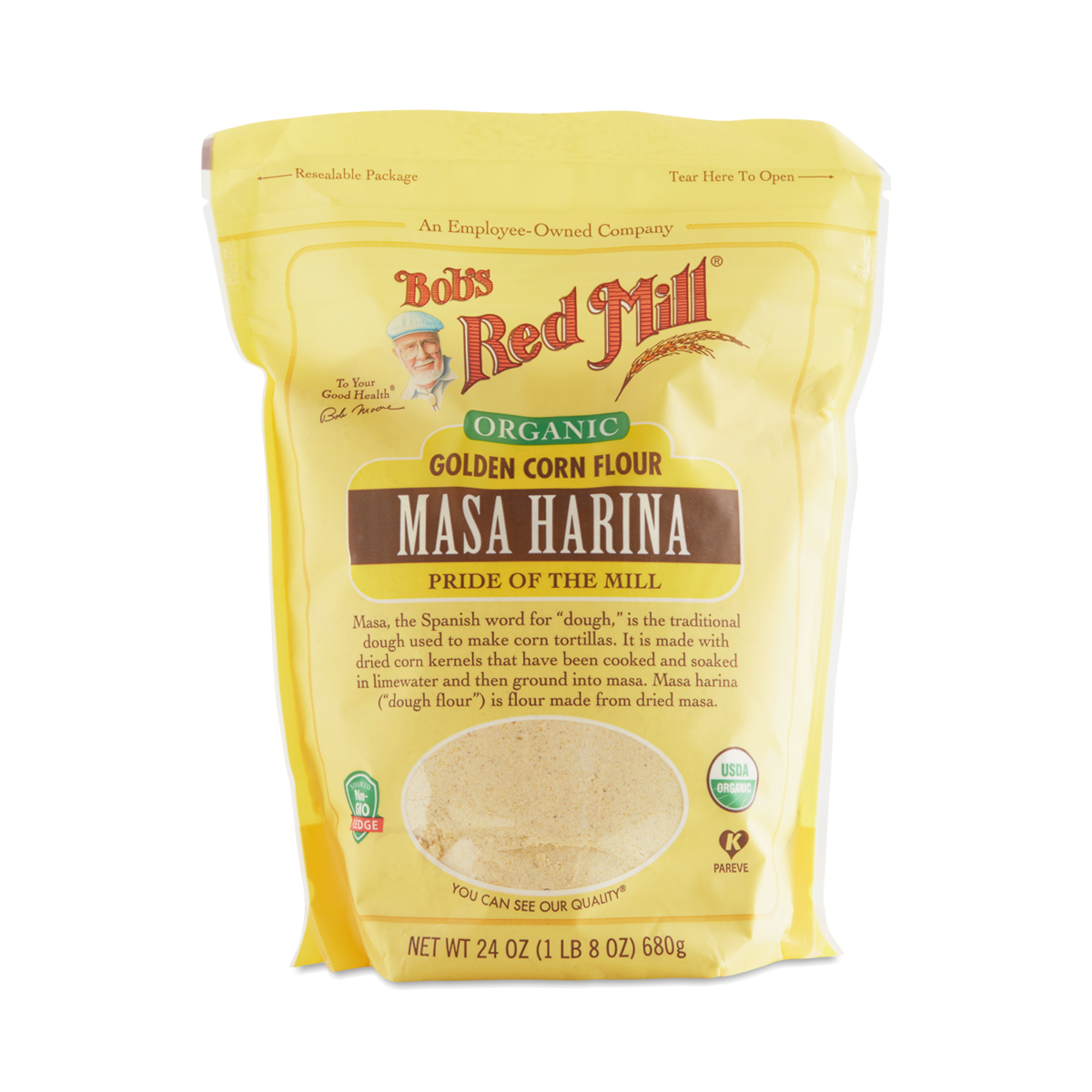 Bob's Red Mill Organic Masa Harina Flour 24 oz bag