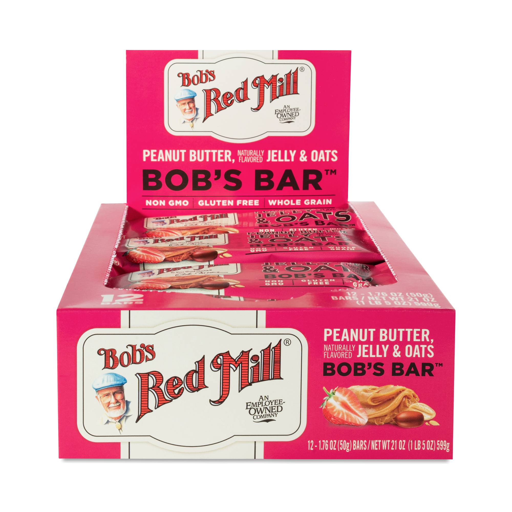 Peanut Butter Jelly & Oats Bars