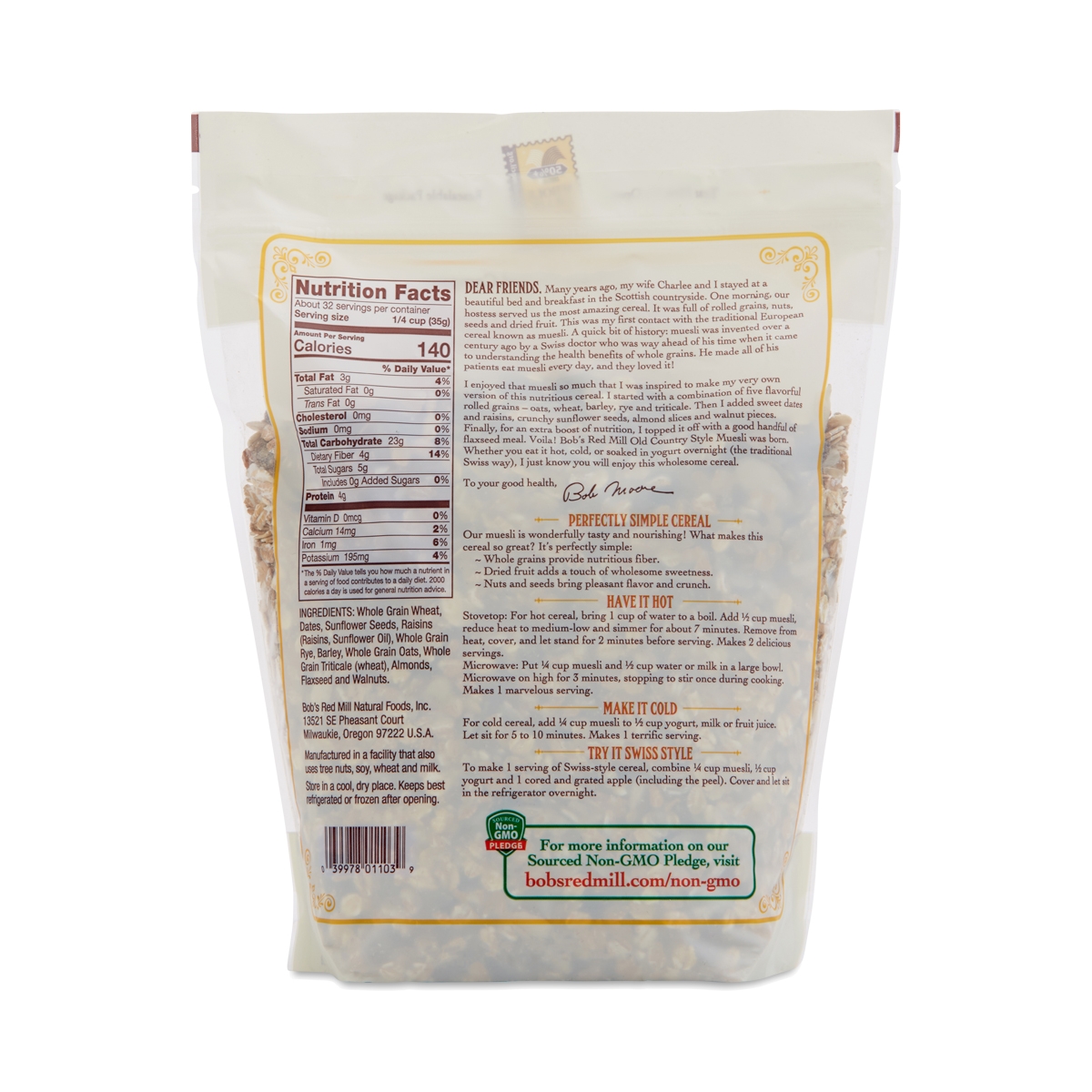 Old Country Style Muesli by Bob's Red Mill Thrive Market