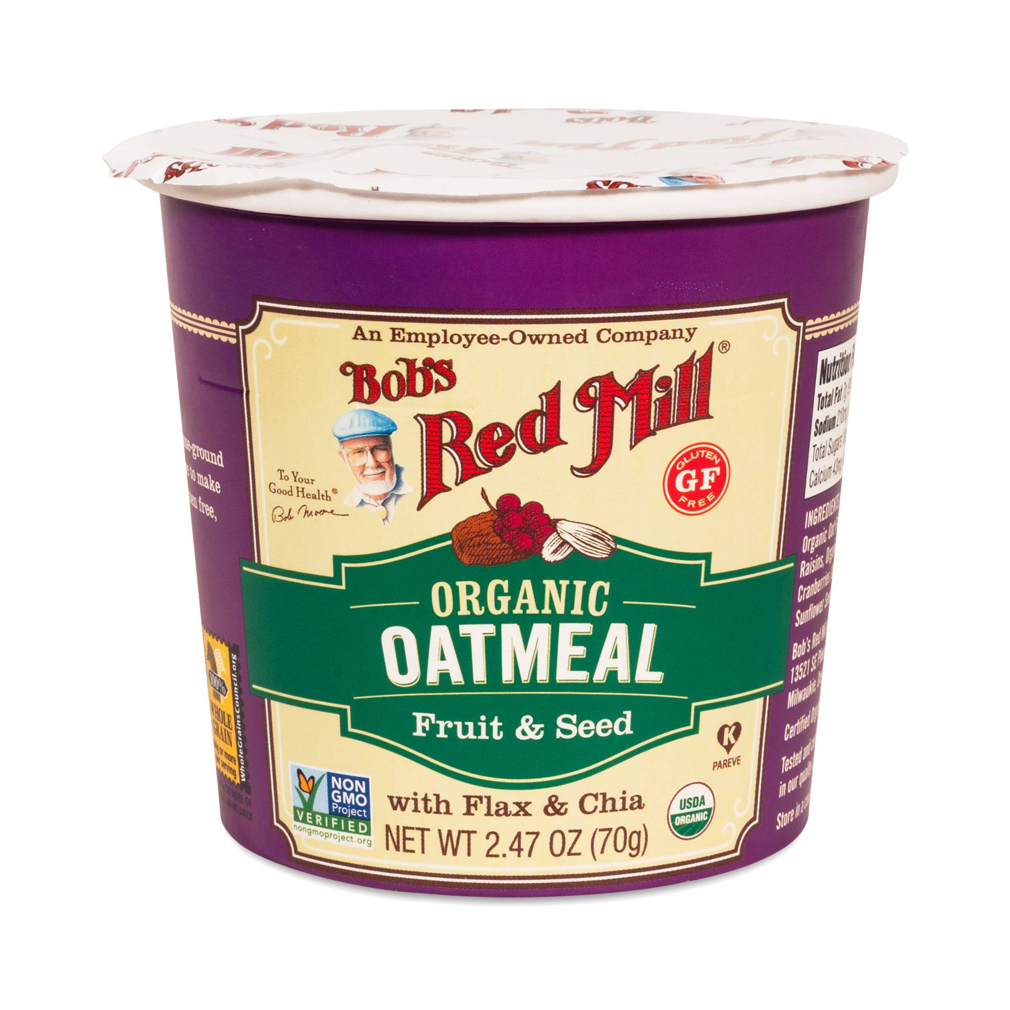 Organic Fruit & Seed Oatmeal Cup