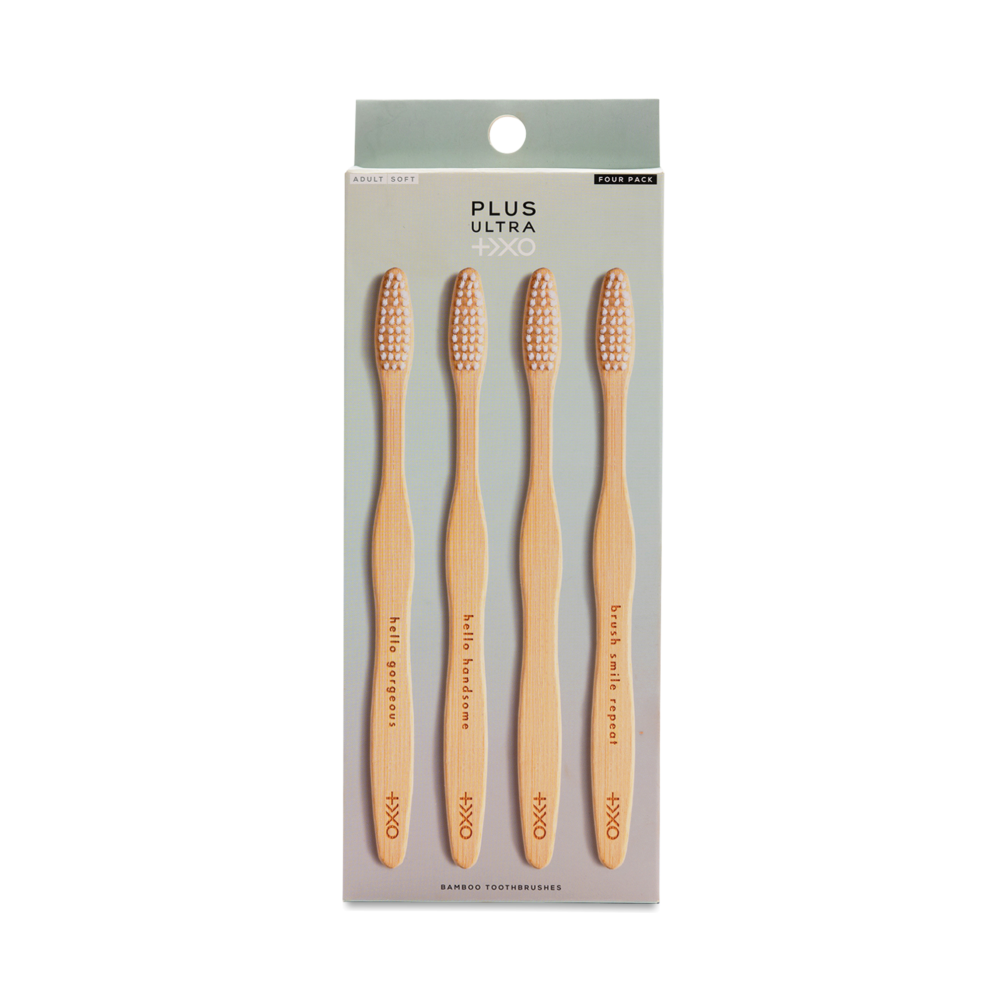 Plus Ultra Adult Bamboo Toothbrush, 4-Pack | Thrive Market