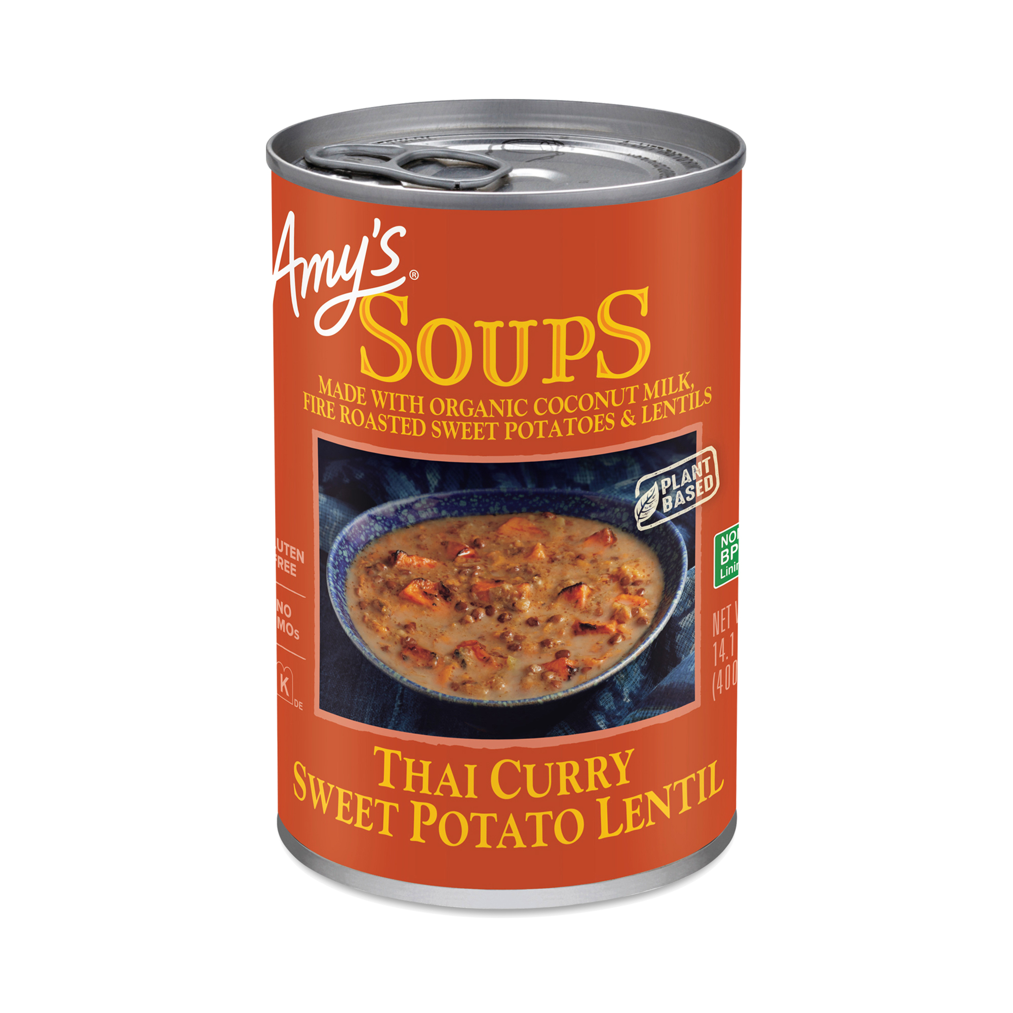 エイミールハイパースープ Amy's Thai Curry Sweet Potato Lentil Soup | Thrive Market
