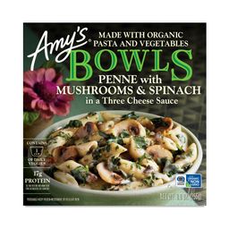 Penne with Mushrooms & Spinach Bowl
