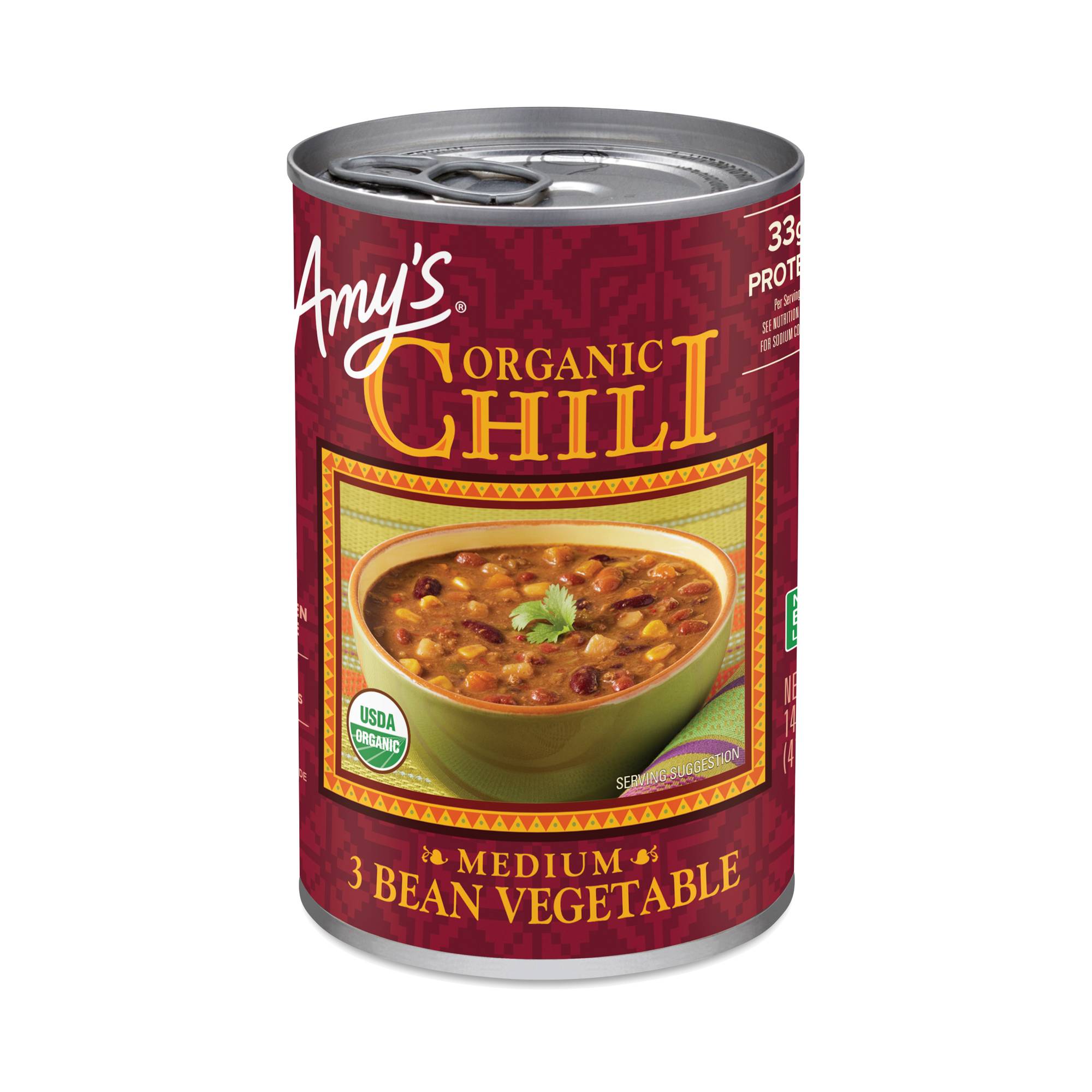 Organic 3 Bean Vegetable Medium Chili