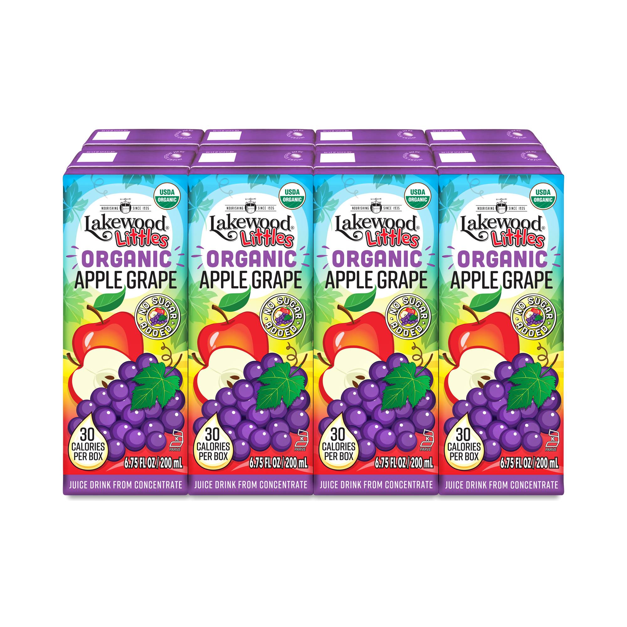 Littles Juice Boxes, Organic Apple Grape