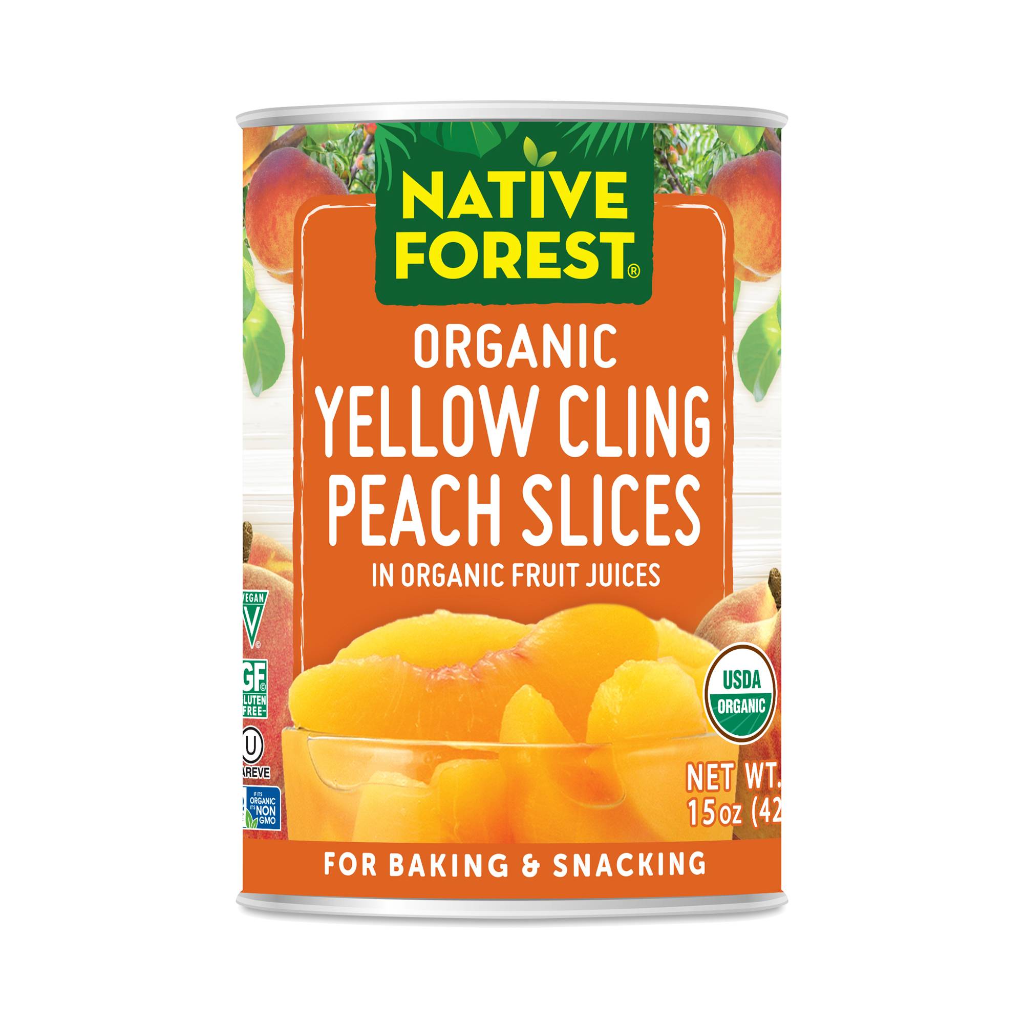 Organic Yellow Cling Peach Slices