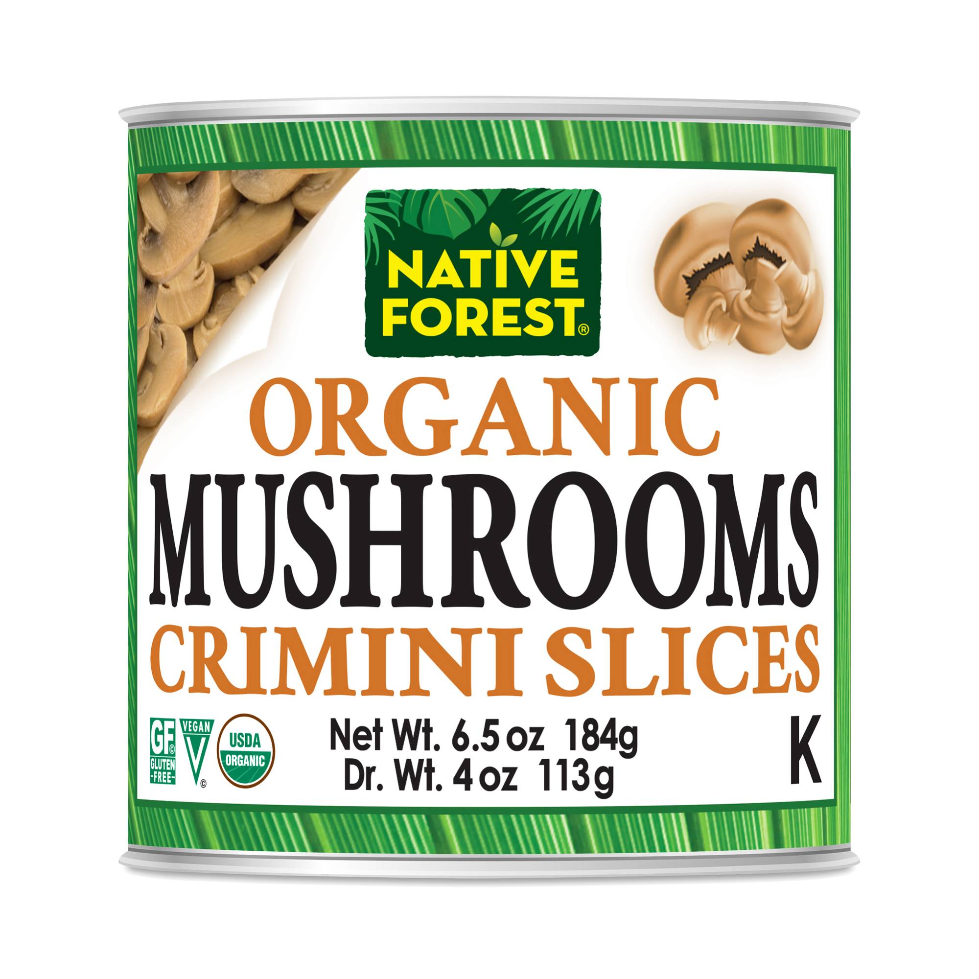 Organic Crimini Mushrooms Slices