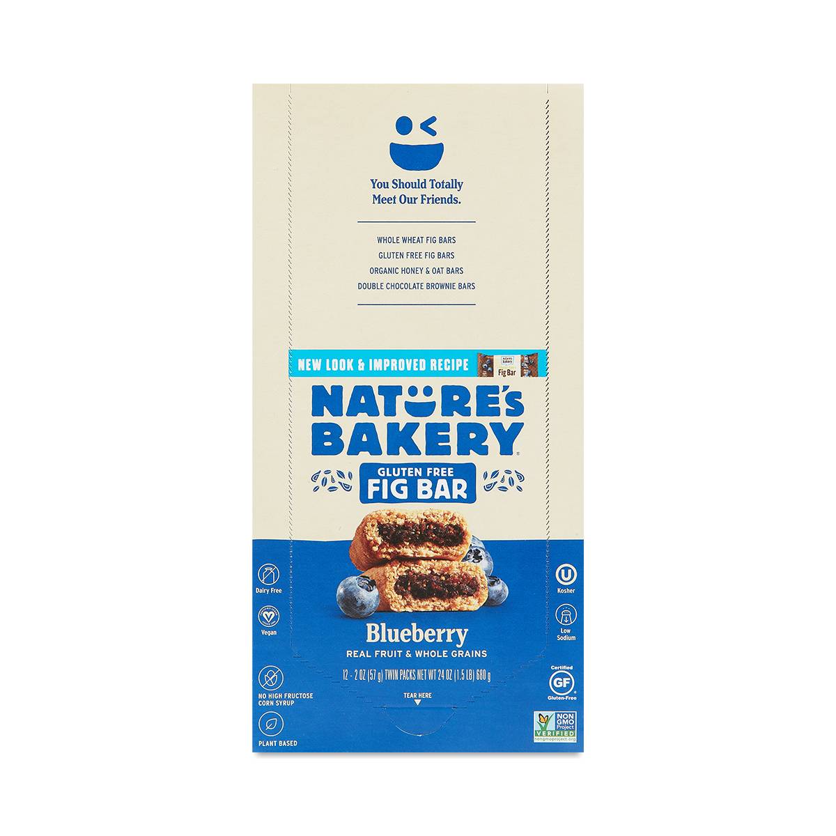 Gluten Free Fig Bars, Blueberry