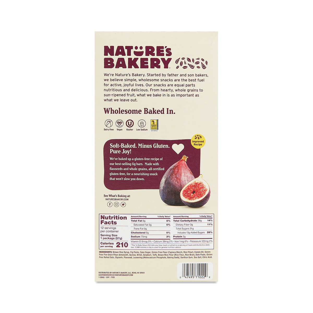 Gluten Free Fig Bars by Nature's Bakery Thrive Market