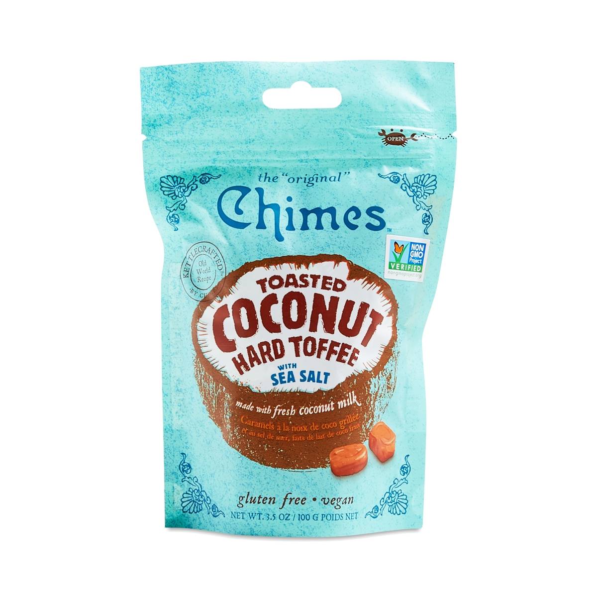 Toasted Coconut Hard Toffee with Sea Salt by Chimes Thrive Market