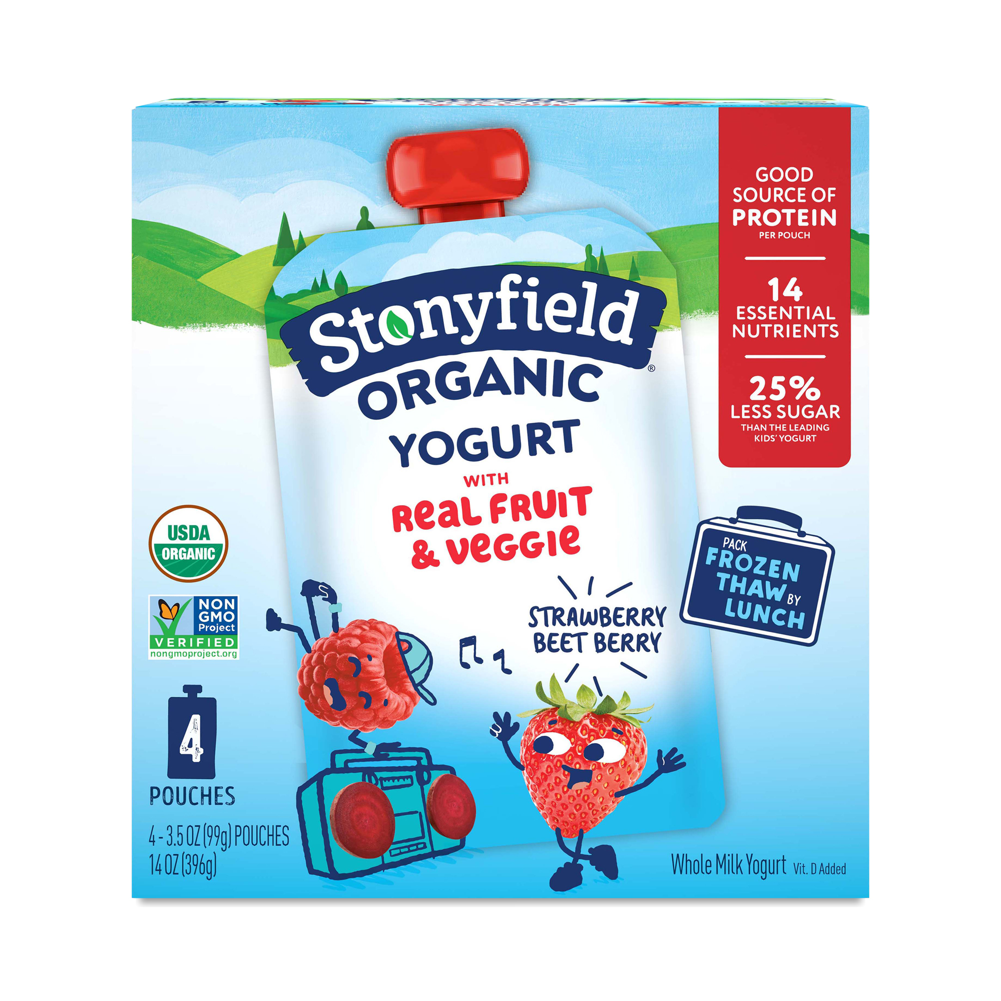 Stonyfield Organic Organic Zero Added Sugar Yogurt Pouches