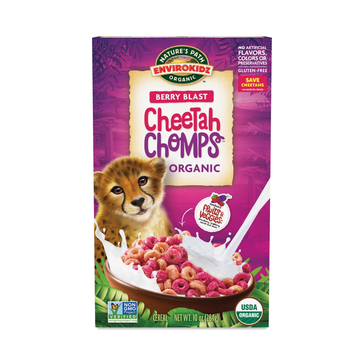 Envirokidz Cheetah Chomps Cereal, Berry