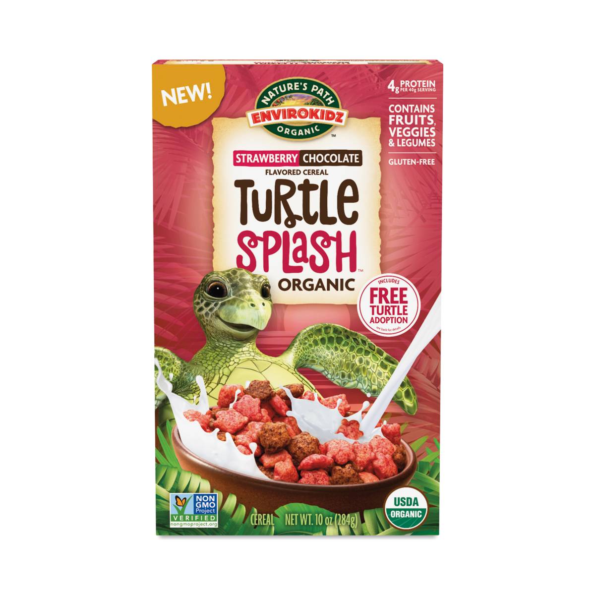 Envirokidz Turtle Splash Cereal, Strawberry Chocolate