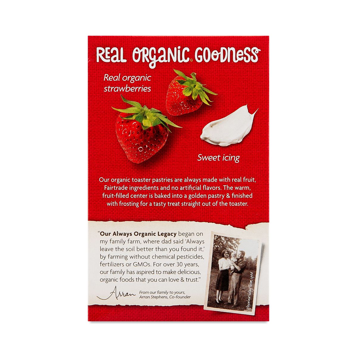 Organic Strawberry Frosted Toaster Pastries