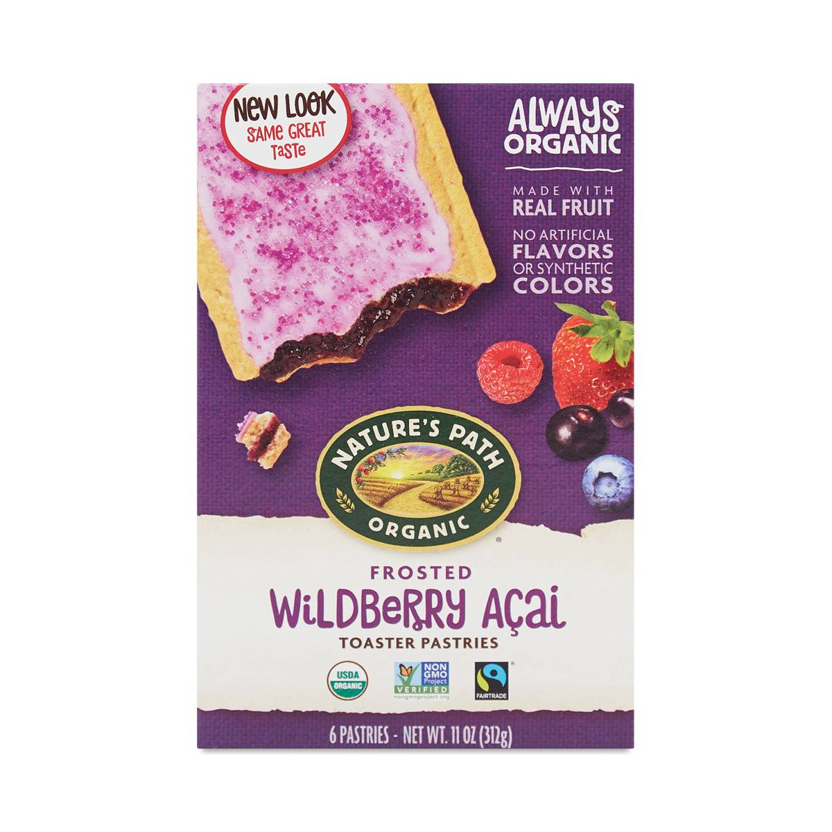 Organic Wildberry Açai Frosted Toaster Pastries