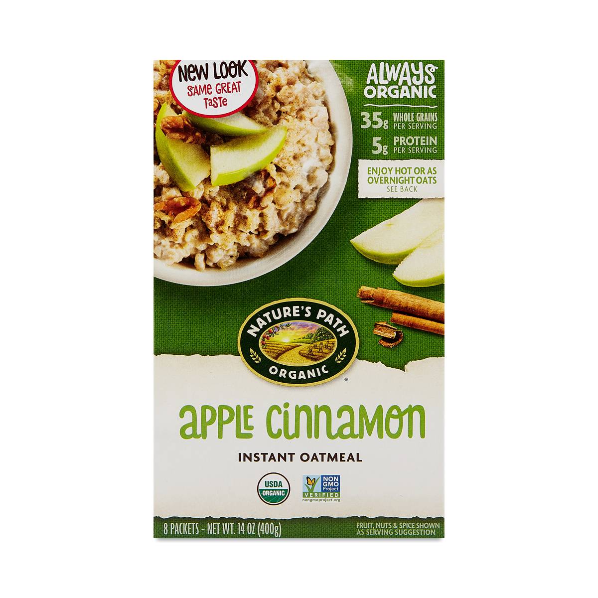 Organic Instant Oatmeal, Apple Cinnamon