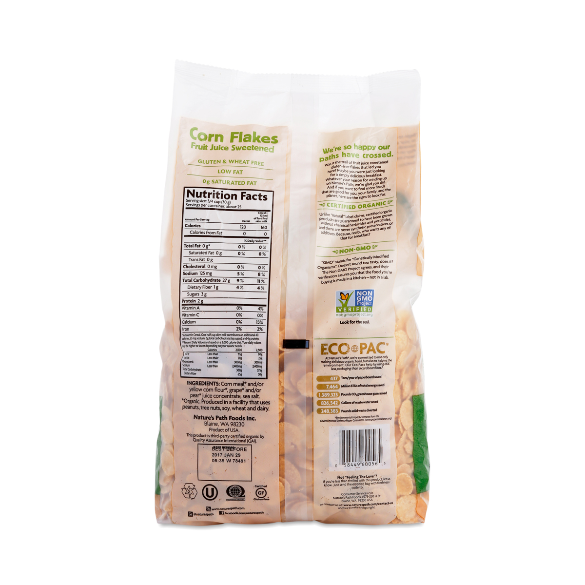 Organic Corn Flakes Cereal, Fruit Juice Sweetened Thrive Market