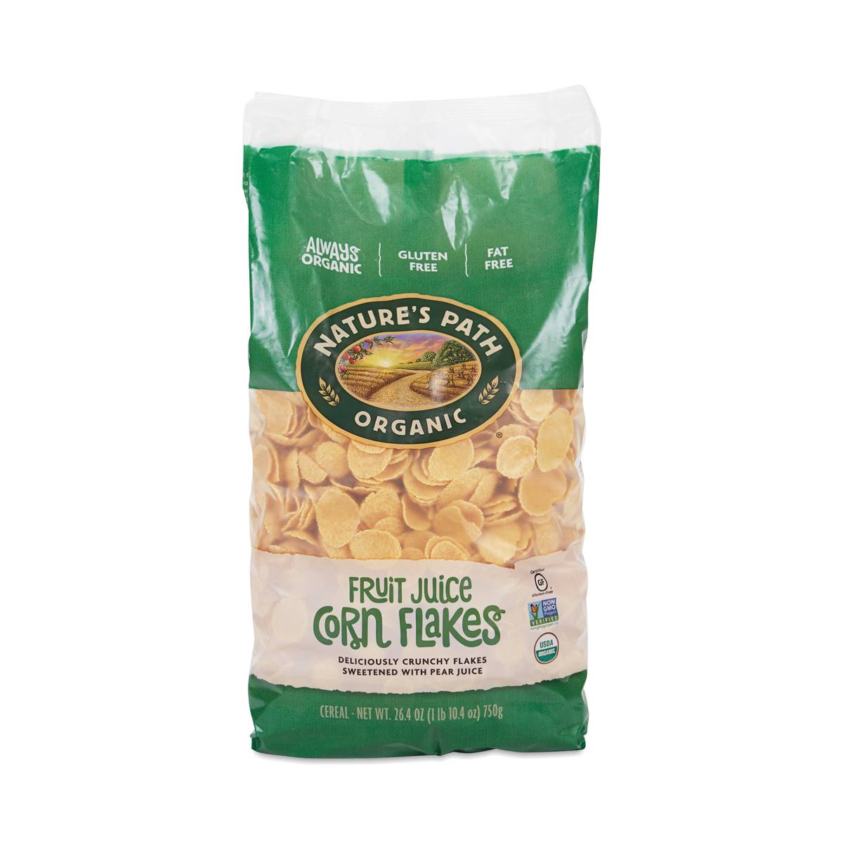 Organic Fruit Juice Sweetened Corn Flakes Cereal