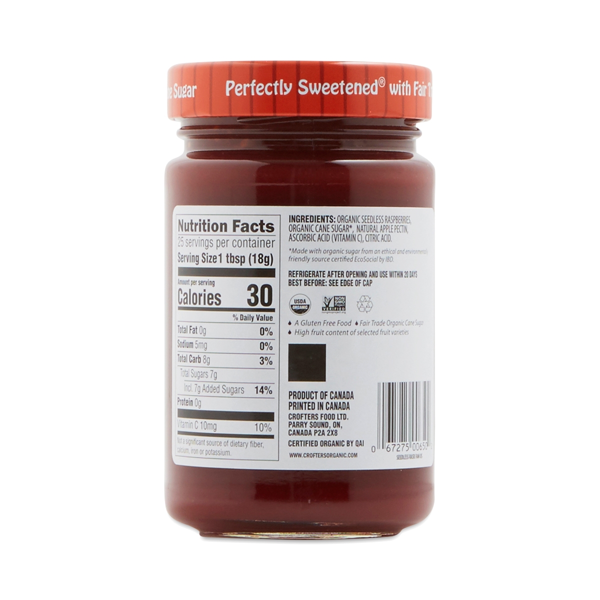 Organic Raspberry Jam by Crofters Thrive Market