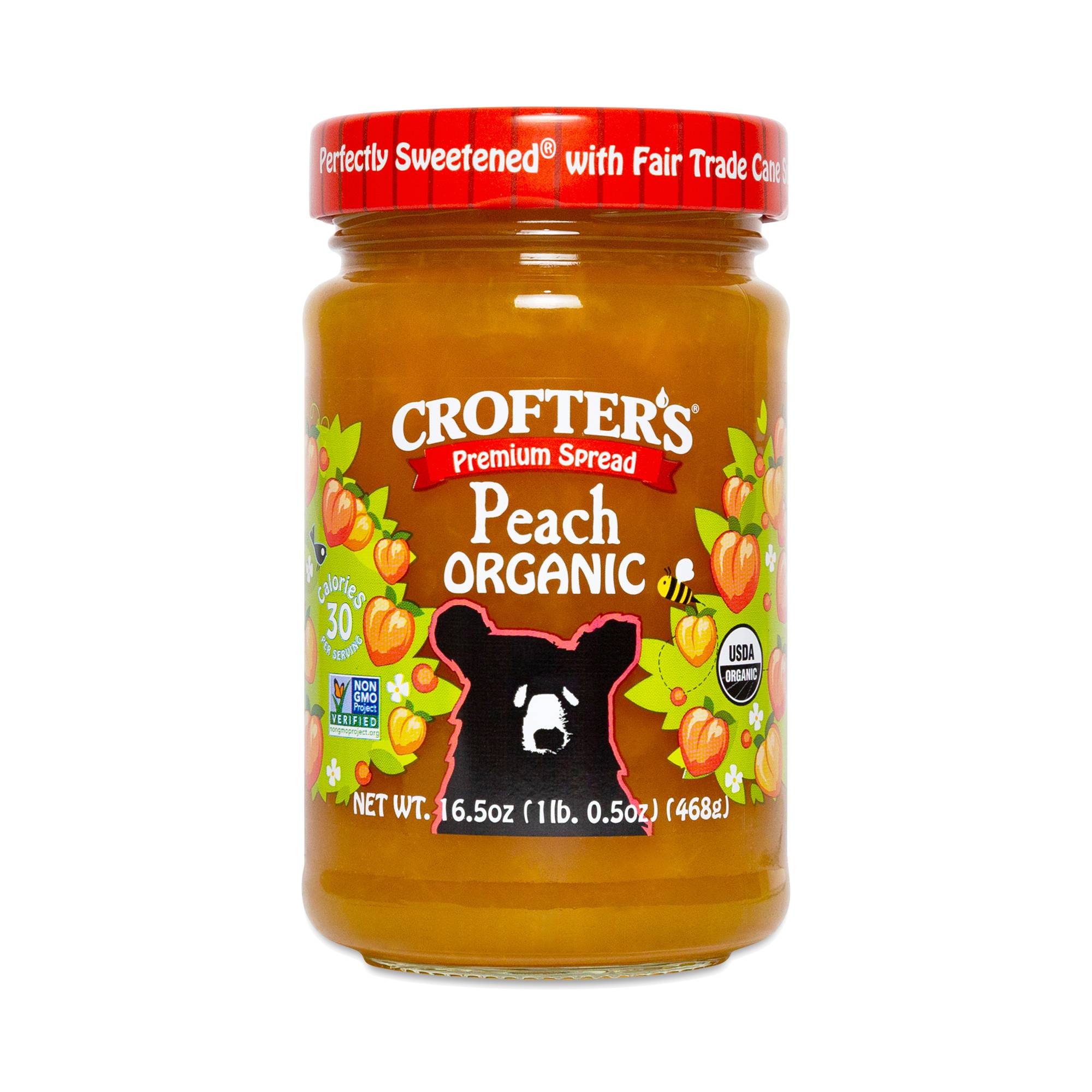 Organic Premium Fruit Spread, Peach