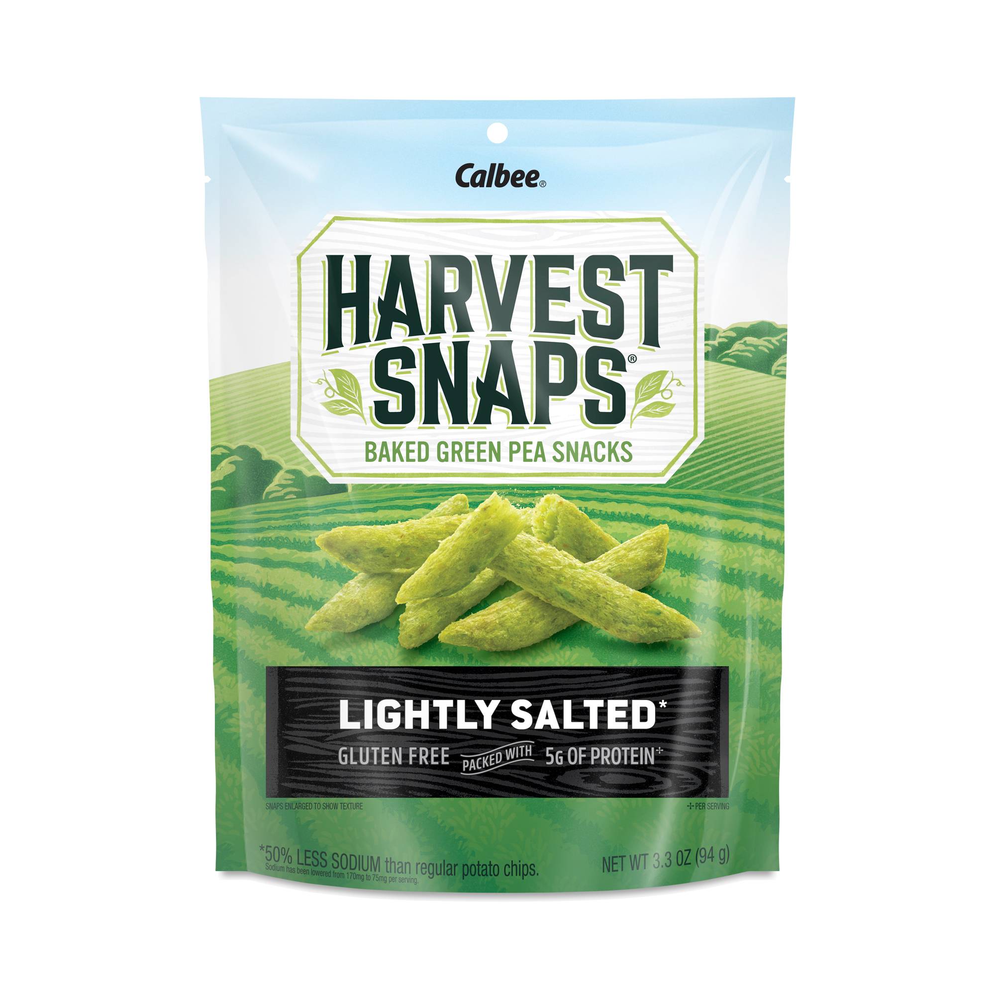Baked Green Pea Snacks, Lightly Salted