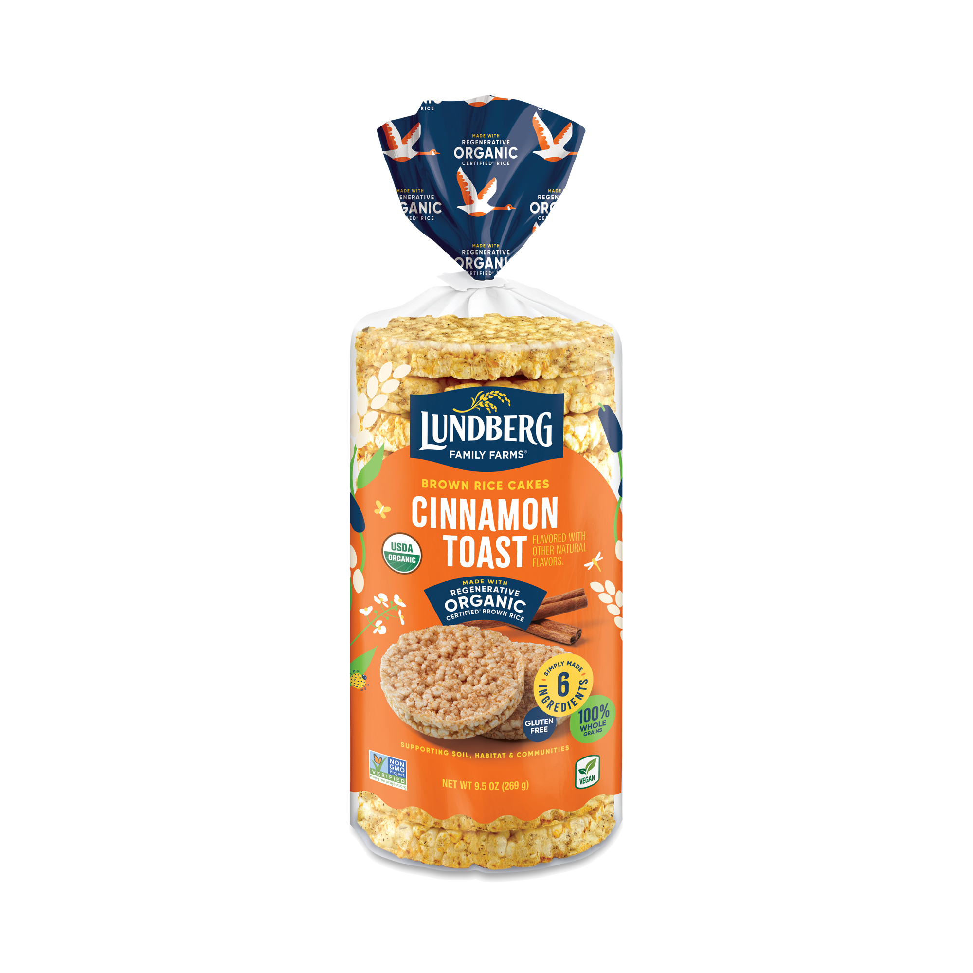 Lundberg Family Farms Organic Rice Cakes, Cinnamon Toast | Thrive