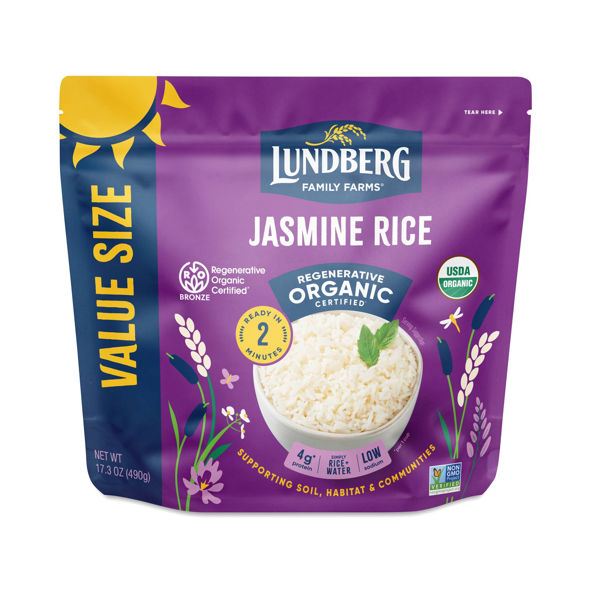 Regenerative Organic 2-Minute White Jasmine Rice, Family Size