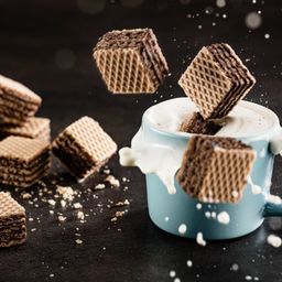Quadratini Wafer Cookies, Chocolate