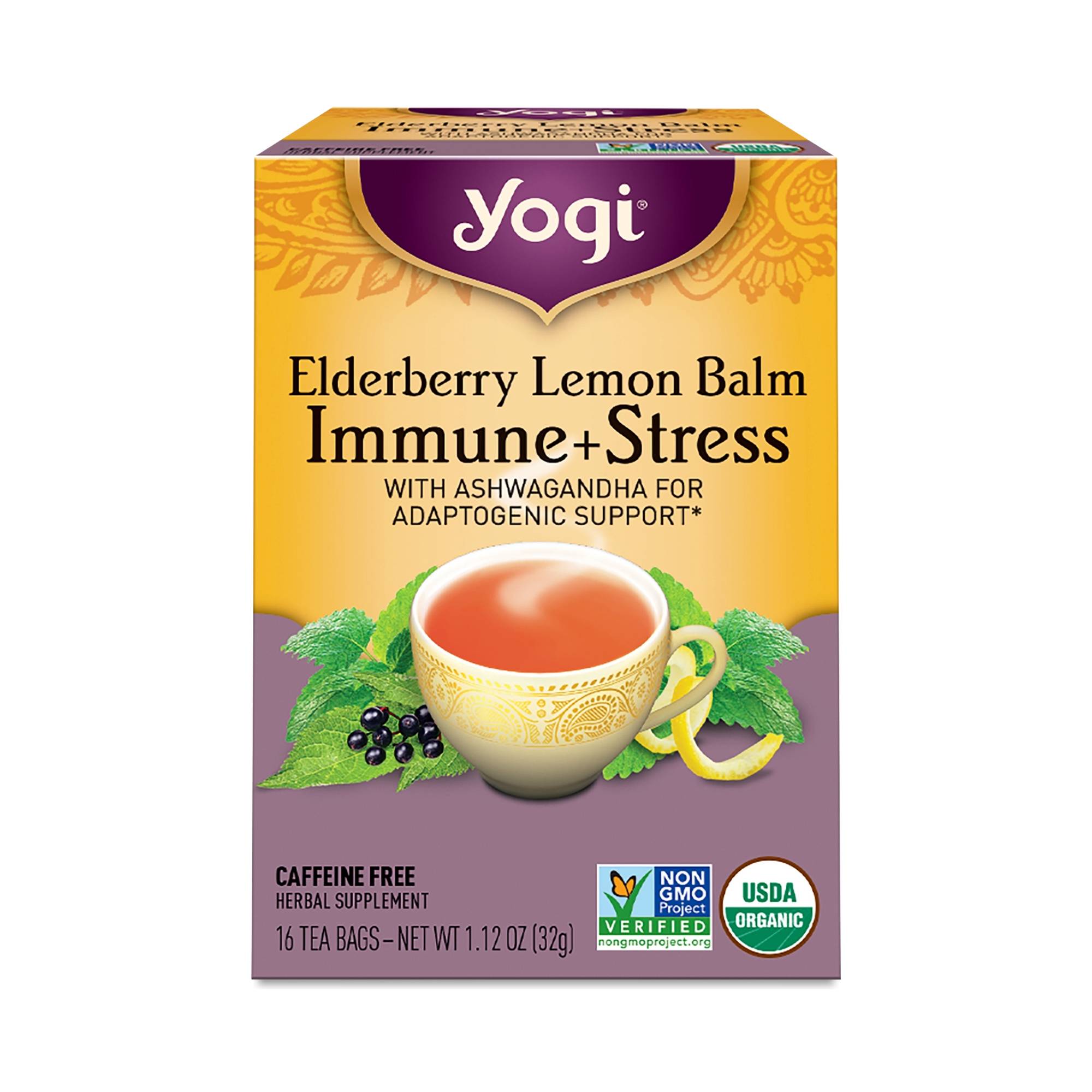 Elderberry Lemon Balm Immune and Stress Support Tea