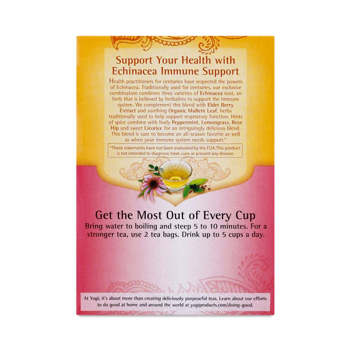 Echinacea Immune Support Tea by Yogi Tea Thrive Market